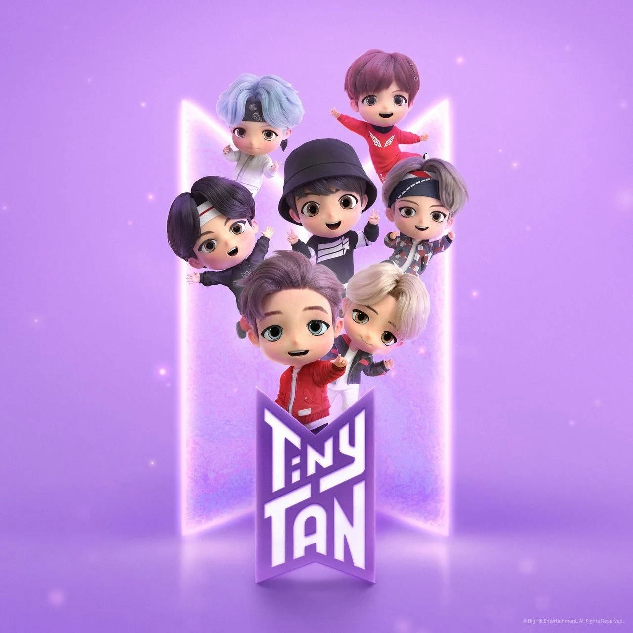 Tiny Tan BTS Pamoja na Nembo Picha ya Ukuta