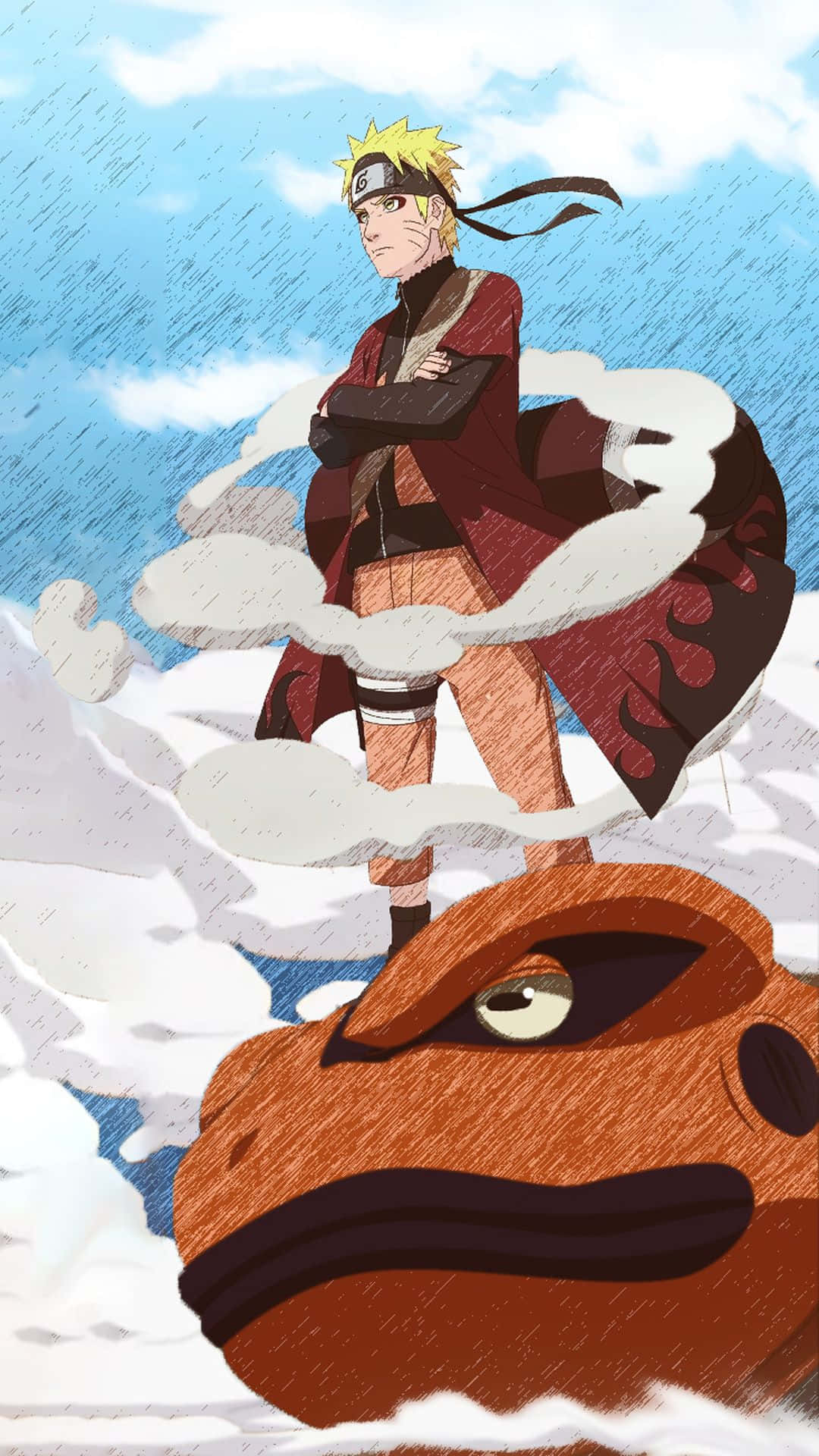 Toad na Mandhari ya Naruto kwa Simu Picha ya Ukuta