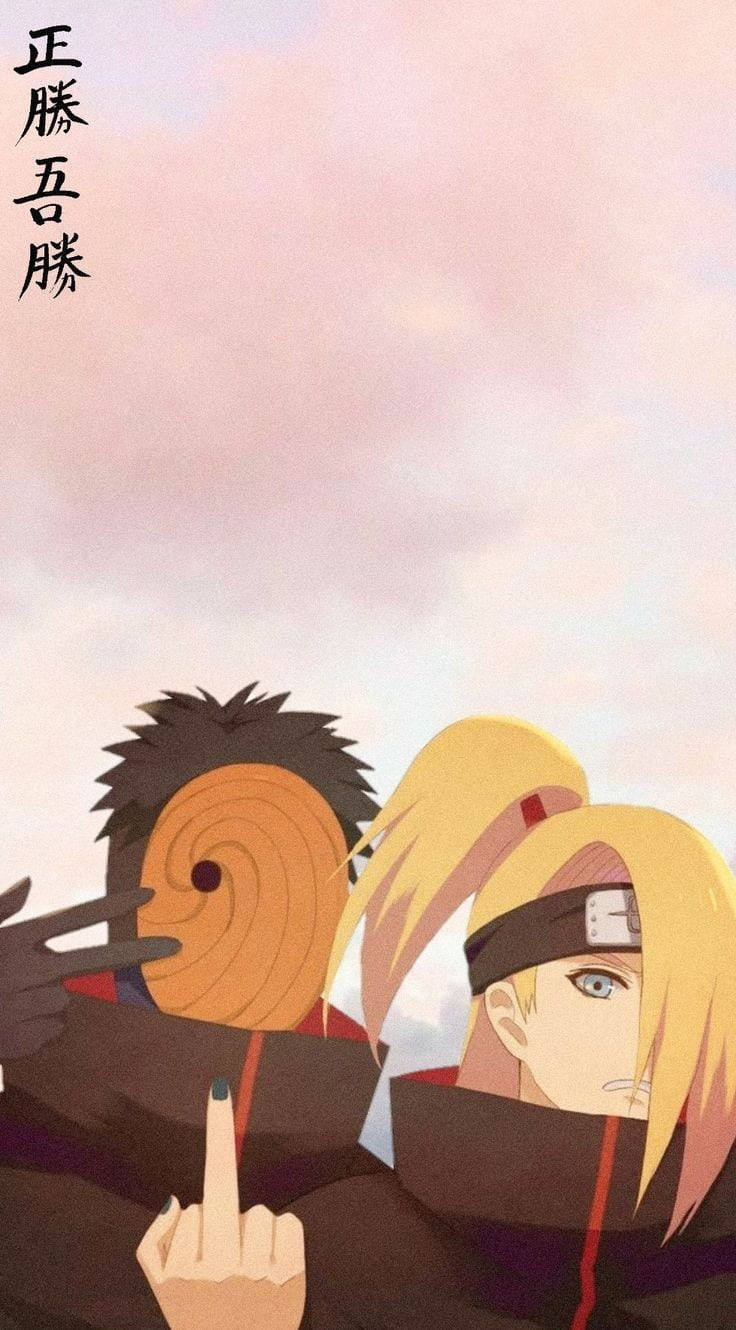 Tobi Naruto Deidara Kidole cha Kati Picha ya Ukuta