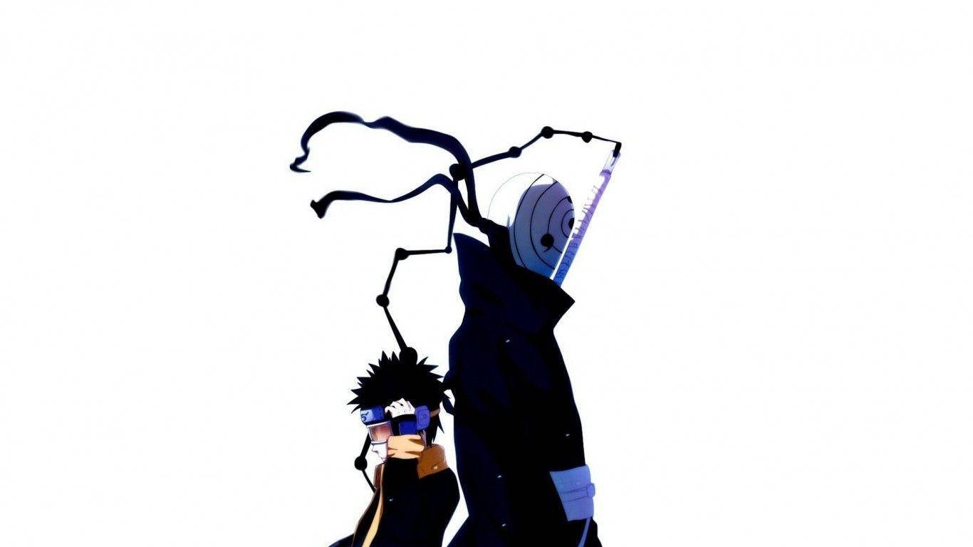 Tobi Naruto Nyuma kwa Nyuma na Obito Mdogo Picha ya Ukuta