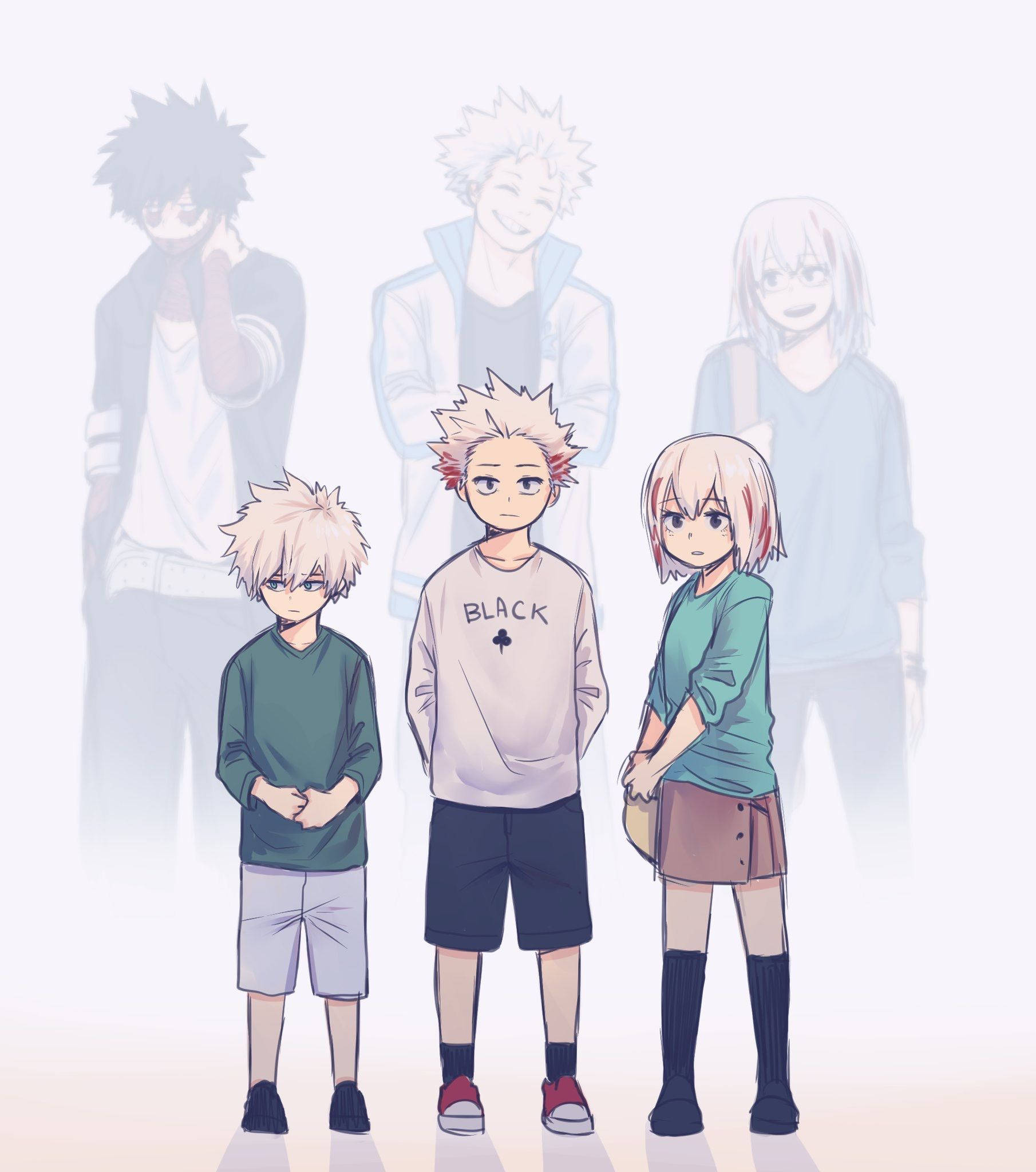 Todoroki Familia Tatu Wazazi Picha ya Ukuta