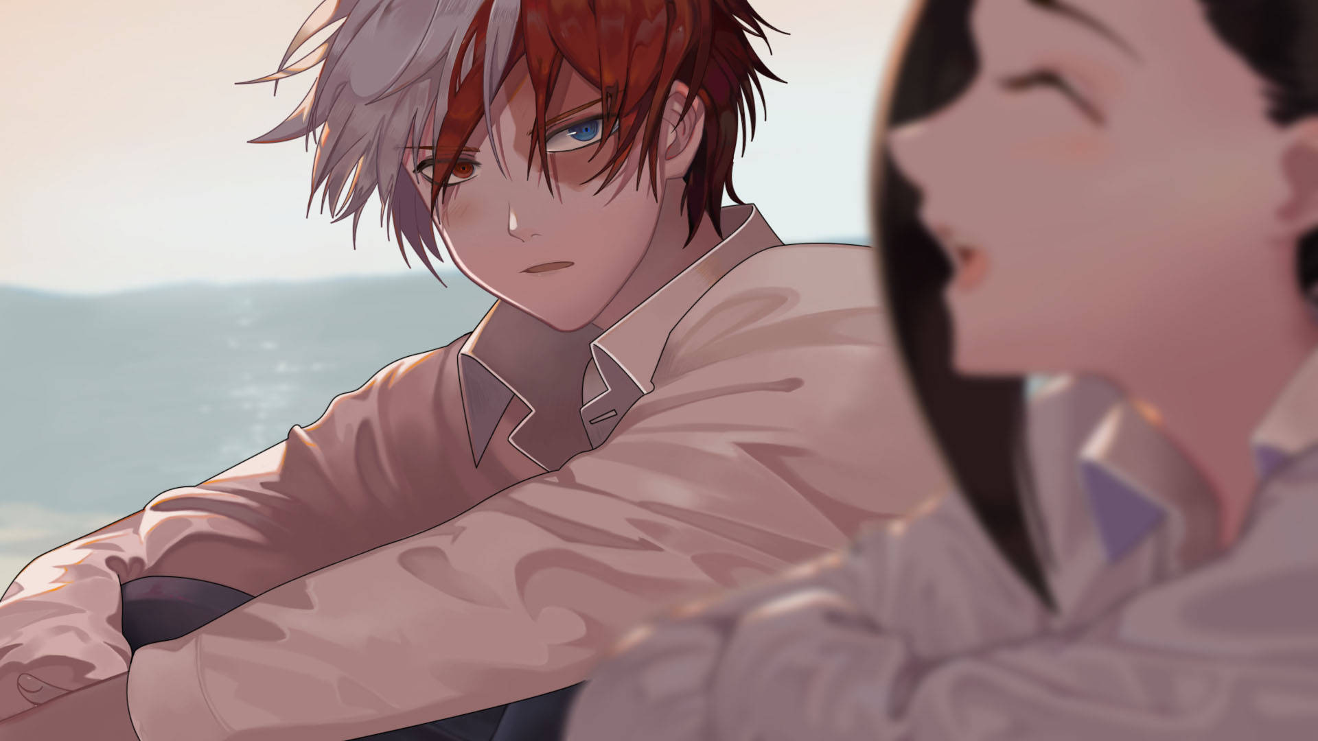 Todoroki Mrembo na Yaoyorozu Picha ya Ukuta