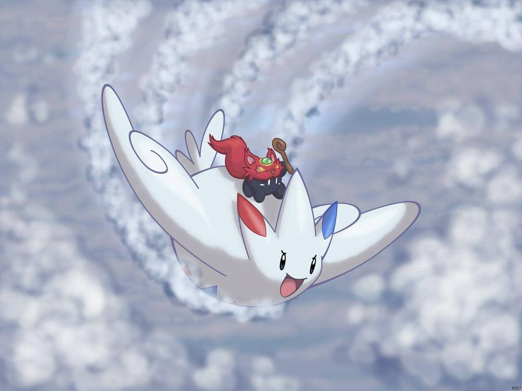 Togekiss Mawingu Surf Picha ya Ukuta