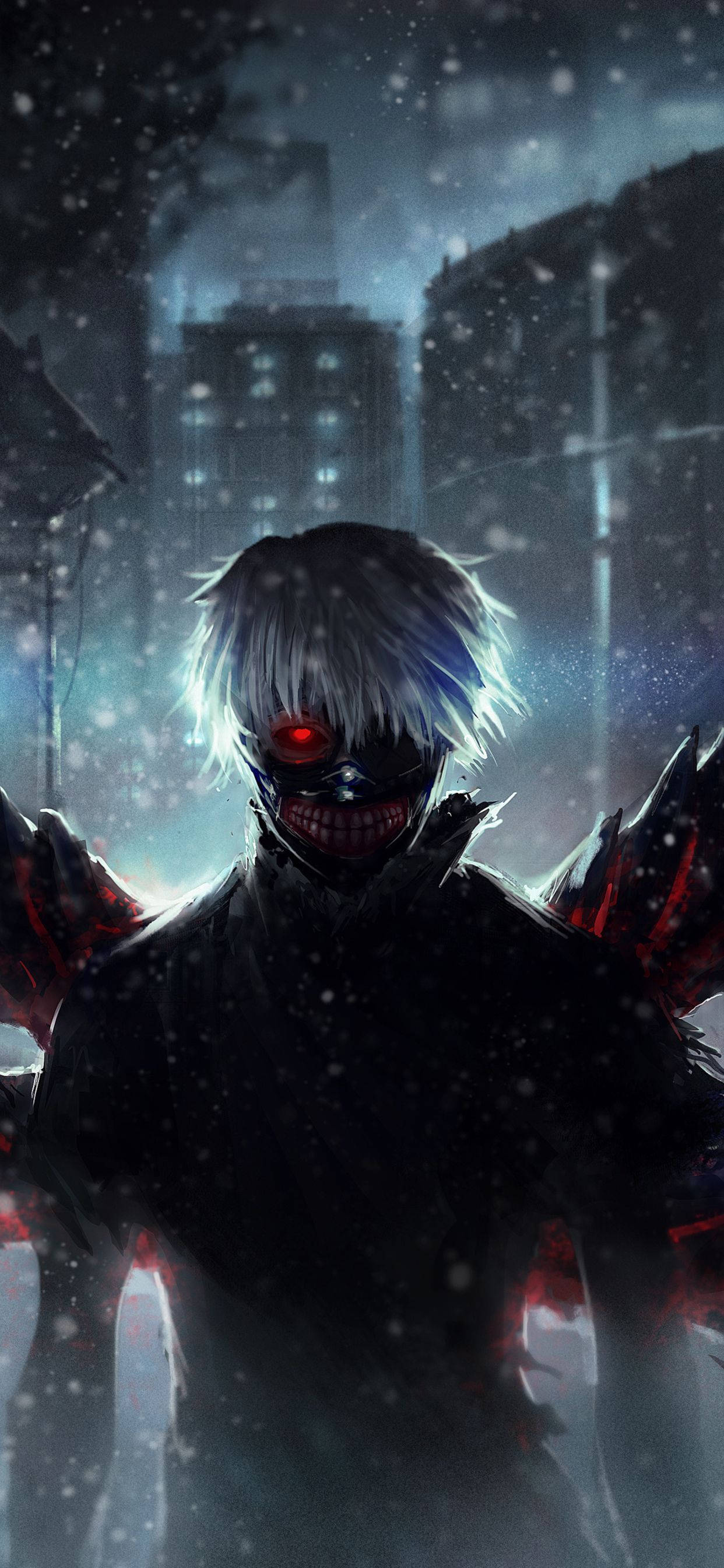 Tokyo Ghoul Wahusika Ken's Mrengo Nyekundu Picha ya Ukuta