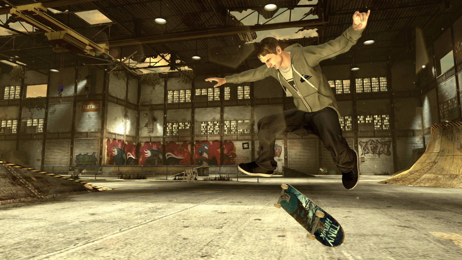 Tony Hawk Katika Skate Rink Iliyotengwa iPad Pro Picha ya Ukuta