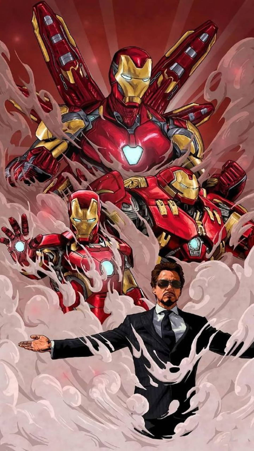 Tony Stark Iron Man Android Tukufu Picha ya Ukuta