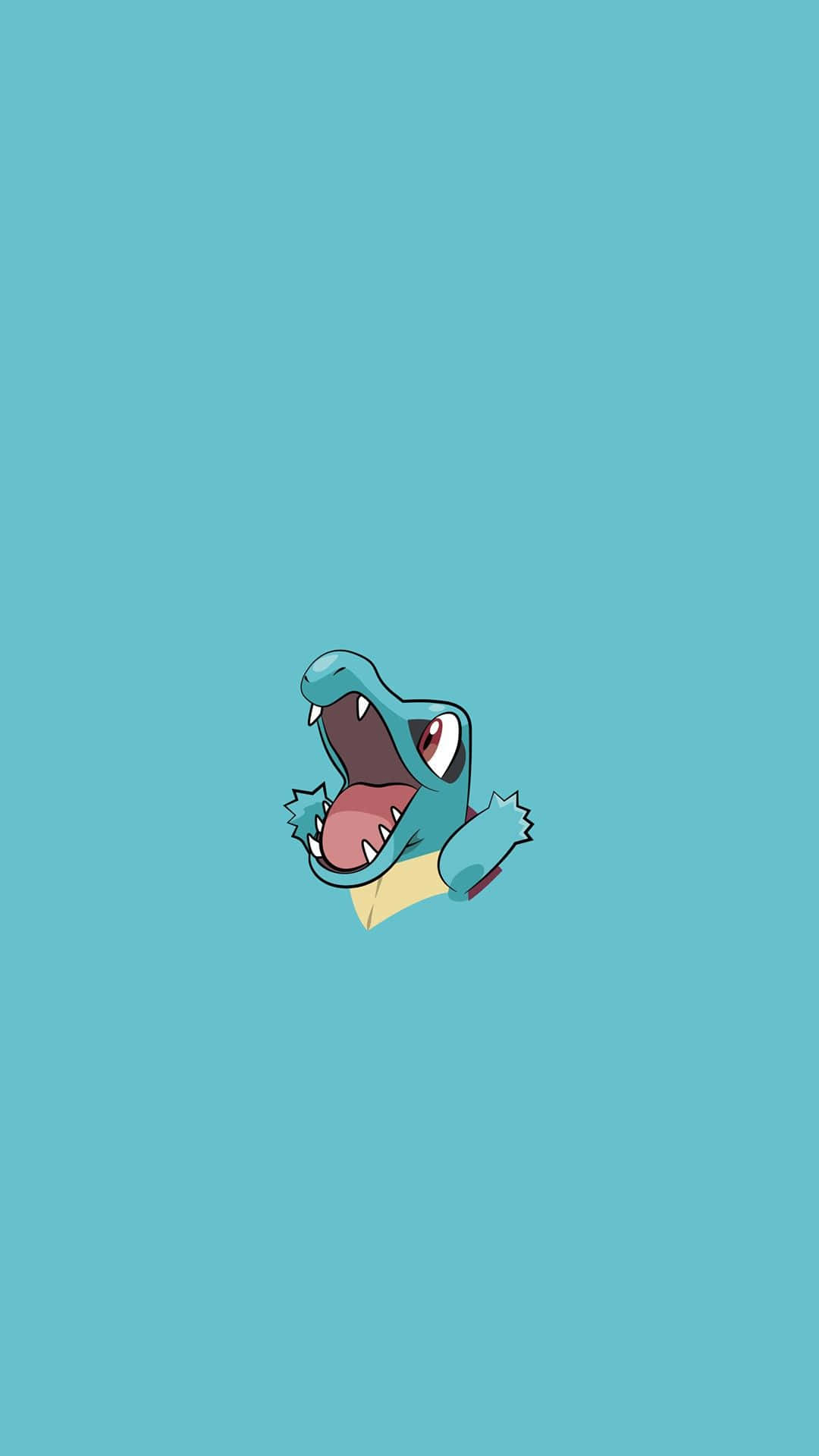 Totodile Minimalistiki ya Pokemon Picha ya Ukuta