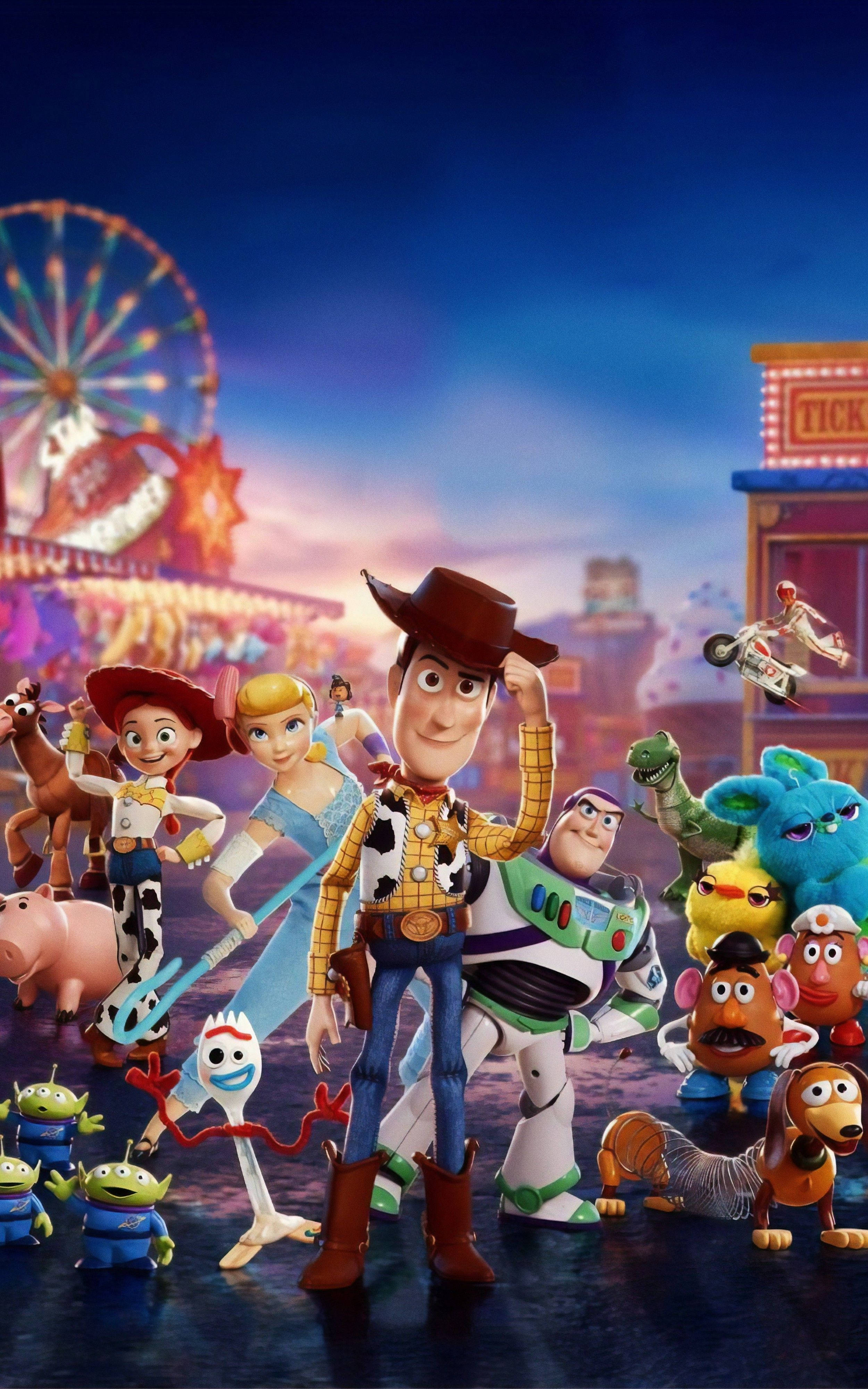 Toy Story Four Whole Cast Picha ya Ukuta