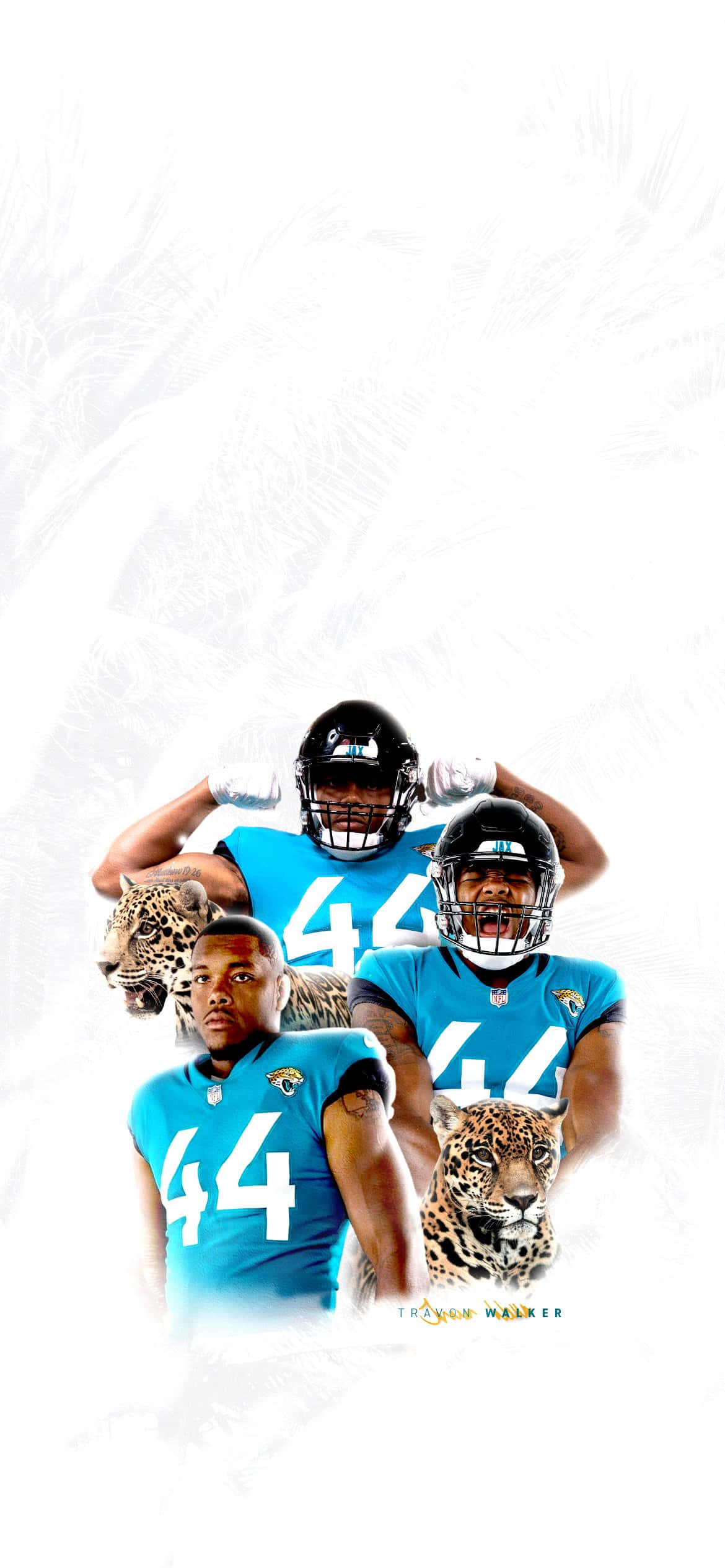 Posta ya Travon Walker Jacksonville Jaguars Picha ya Ukuta