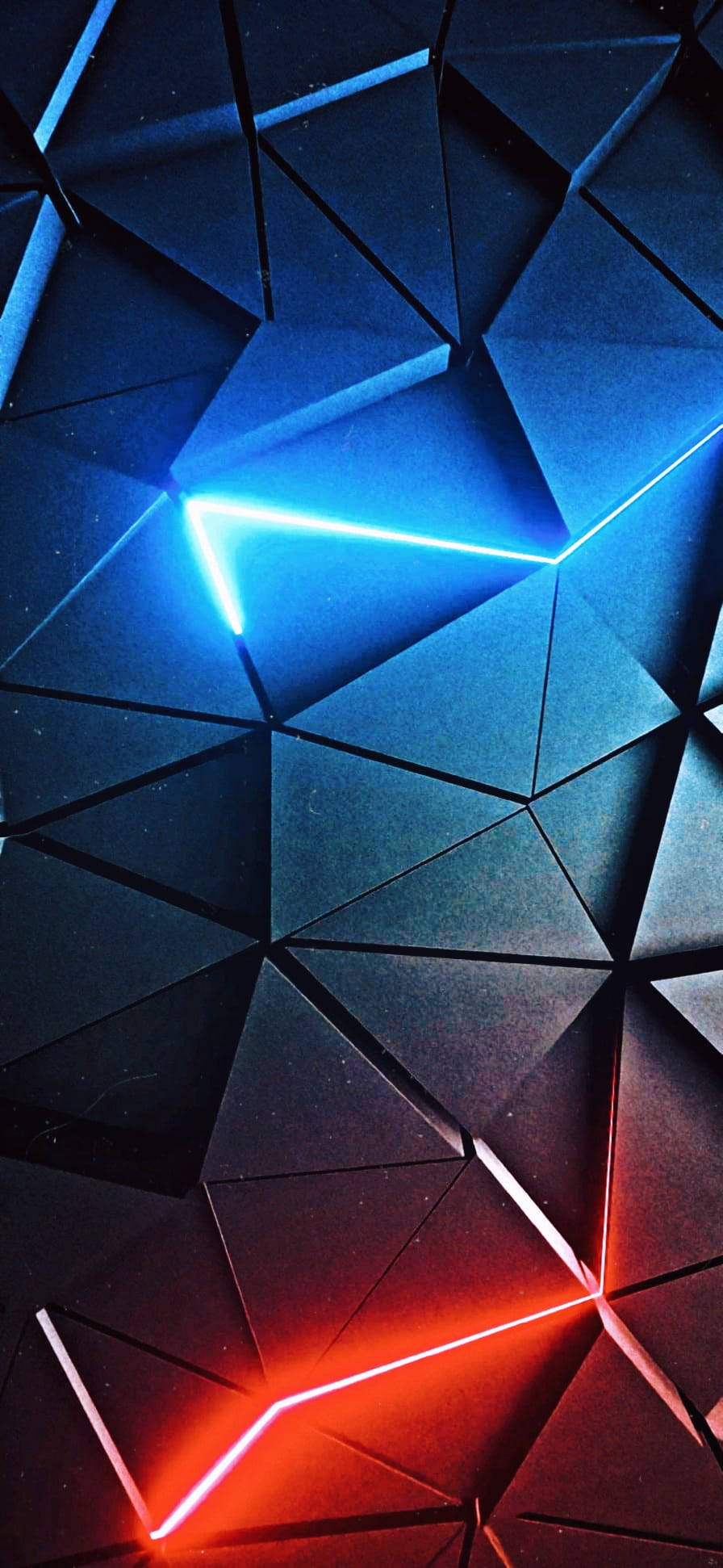Triangular Abstract Neon Aesthetic iPhone Picha ya Ukuta