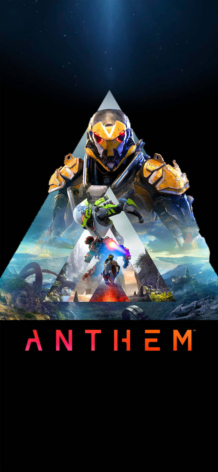 Posta ya Konsep ya Triangular Pixel 3 Anthem Mandhari Picha ya Ukuta