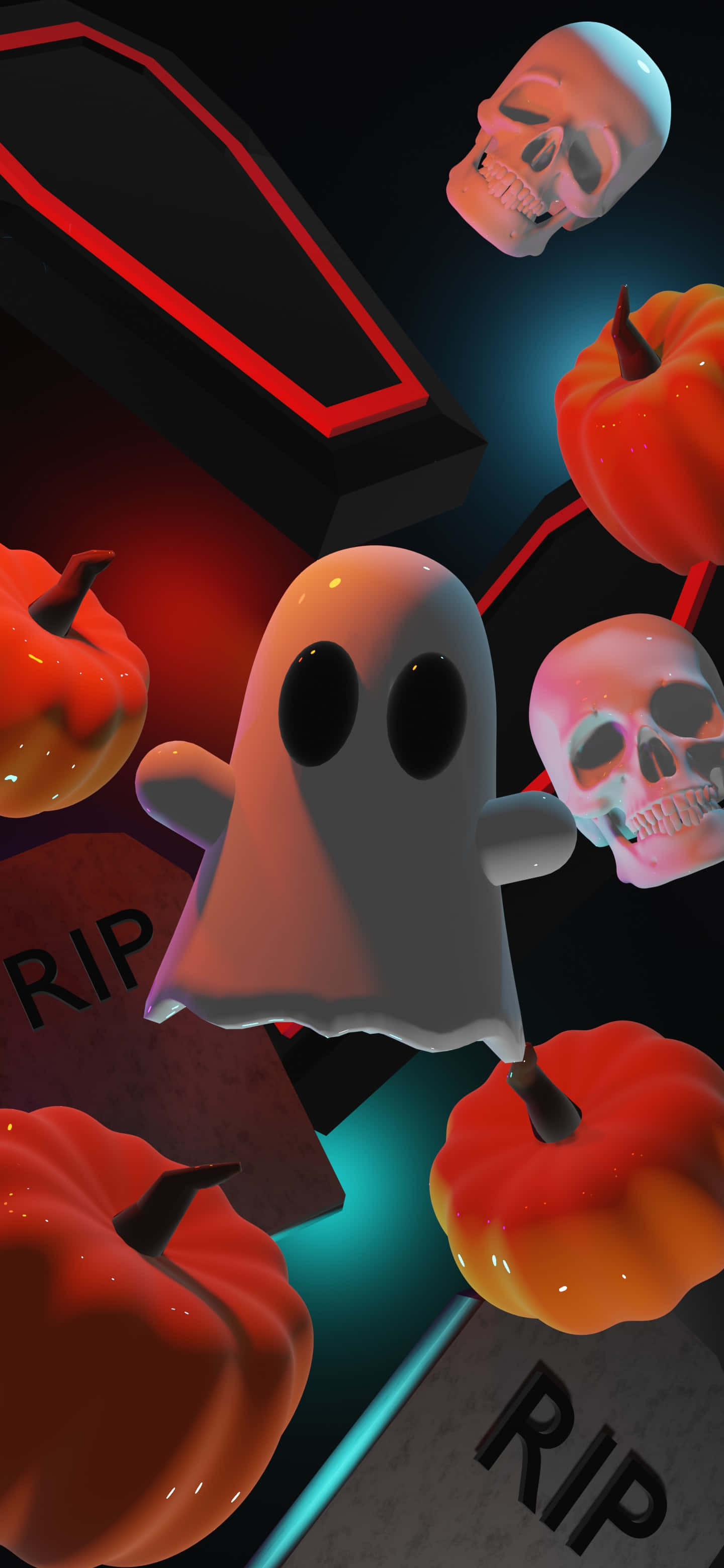 Trick-or-Treat na Simu ya Halloween! Picha ya Ukuta