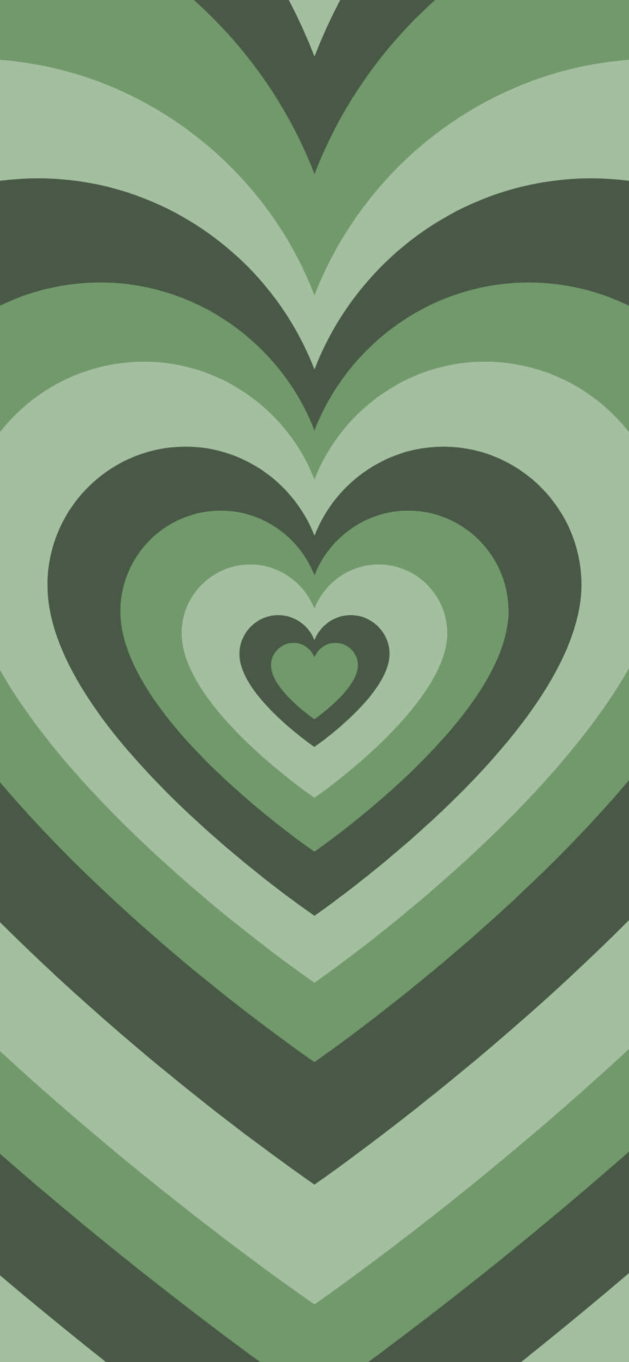 Trippy Gray Aesthetic Sage Green Heart Picha ya Ukuta