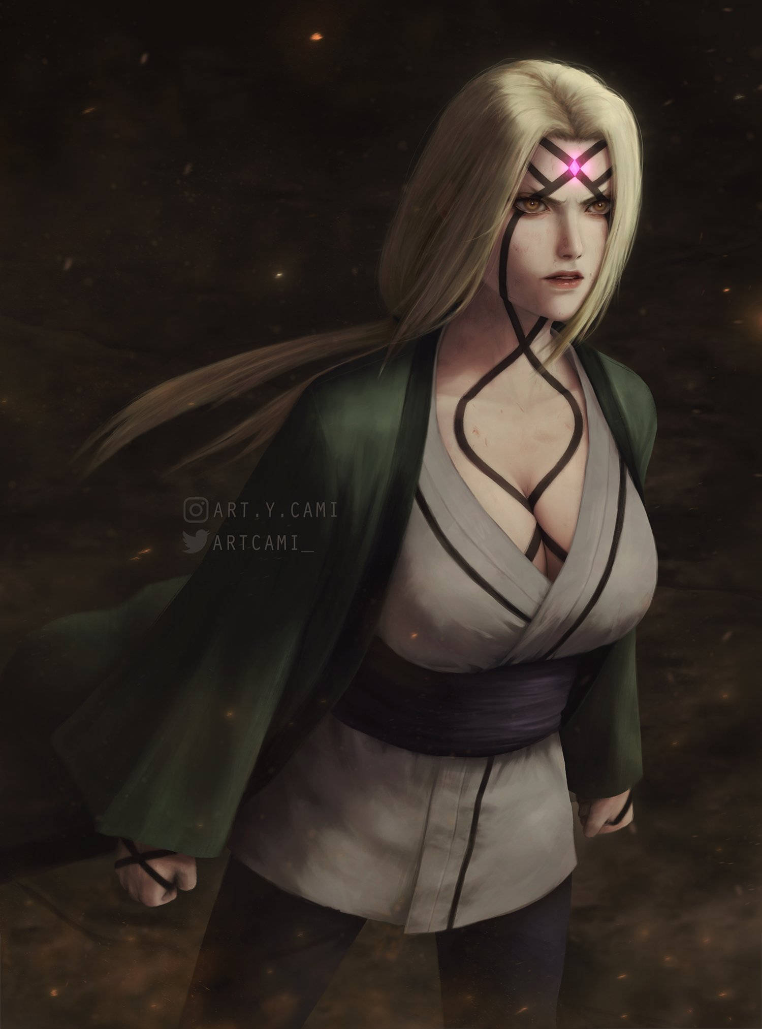 Tsunade Akiye Muhuri Unaoangaza Picha ya Ukuta