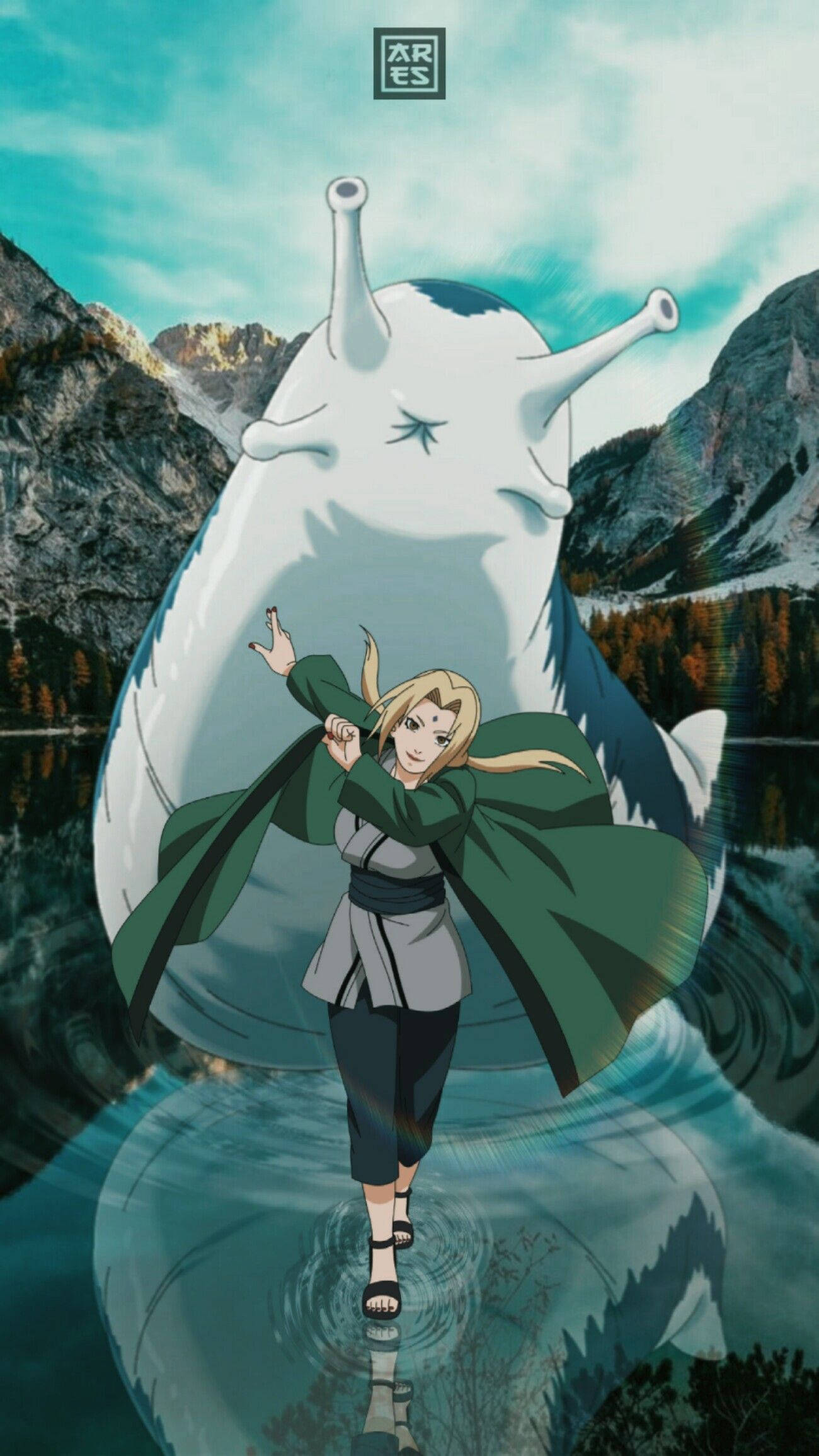 Tsunade na Katsuyu Picha ya Ukuta