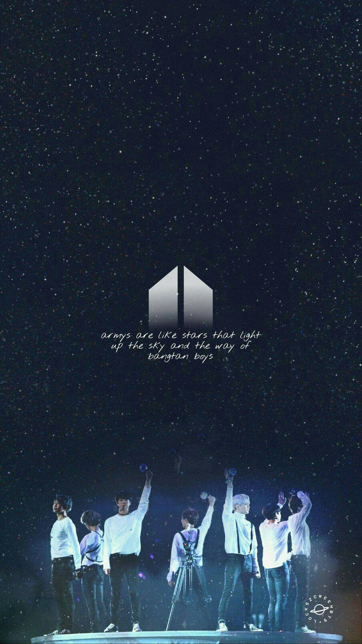 Tukio la BTS na Nembo ya Army Picha ya Ukuta
