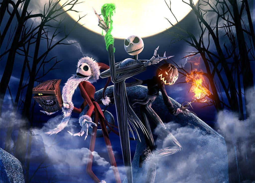 Tukio la kutisha kutoka kwa Disney's The Nightmare Before Christmas. Picha ya Ukuta
