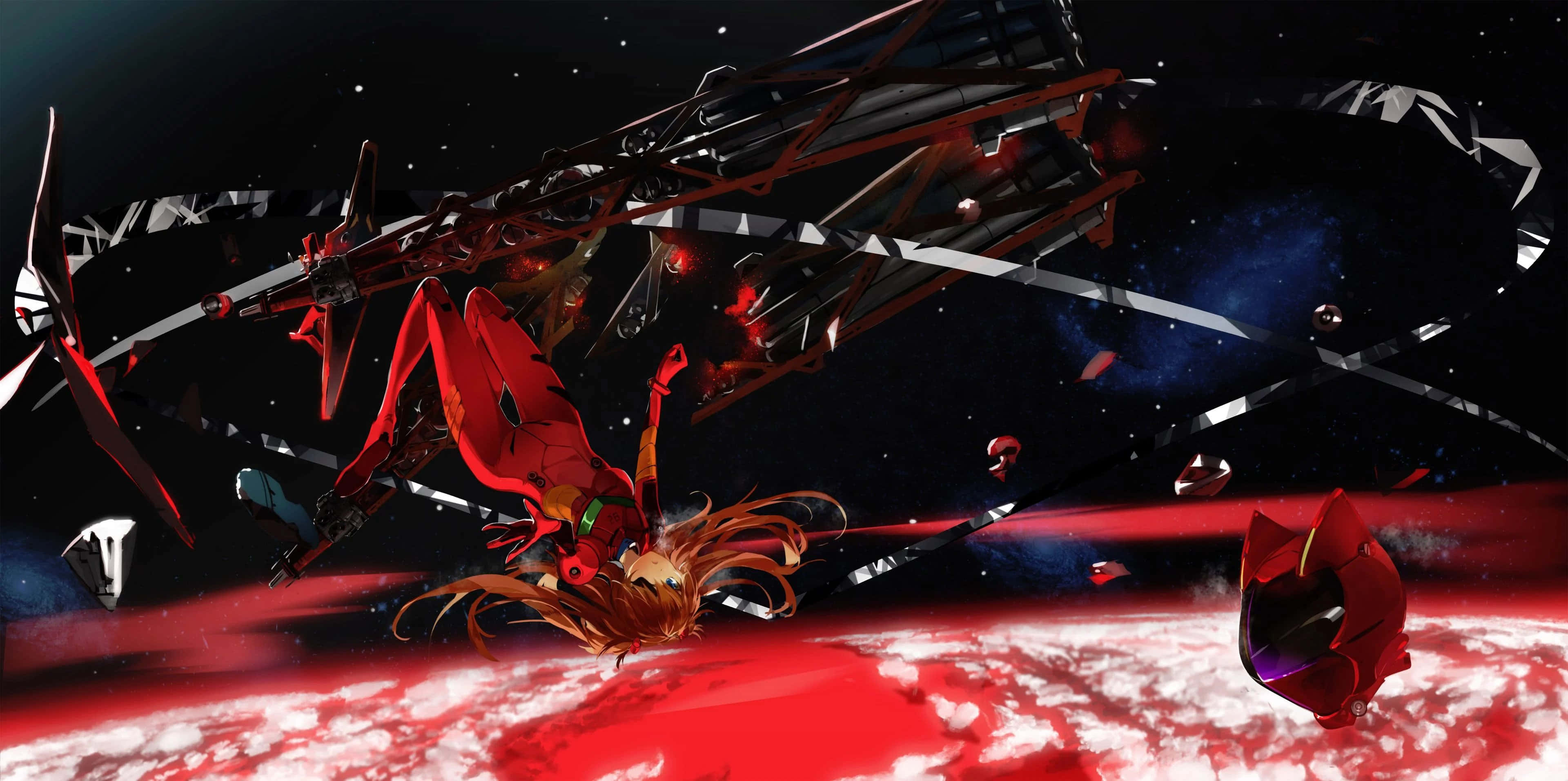 Tukio Tukufu na Lenye Nguvu katika Neon Genesis Evangelion Picha ya Ukuta