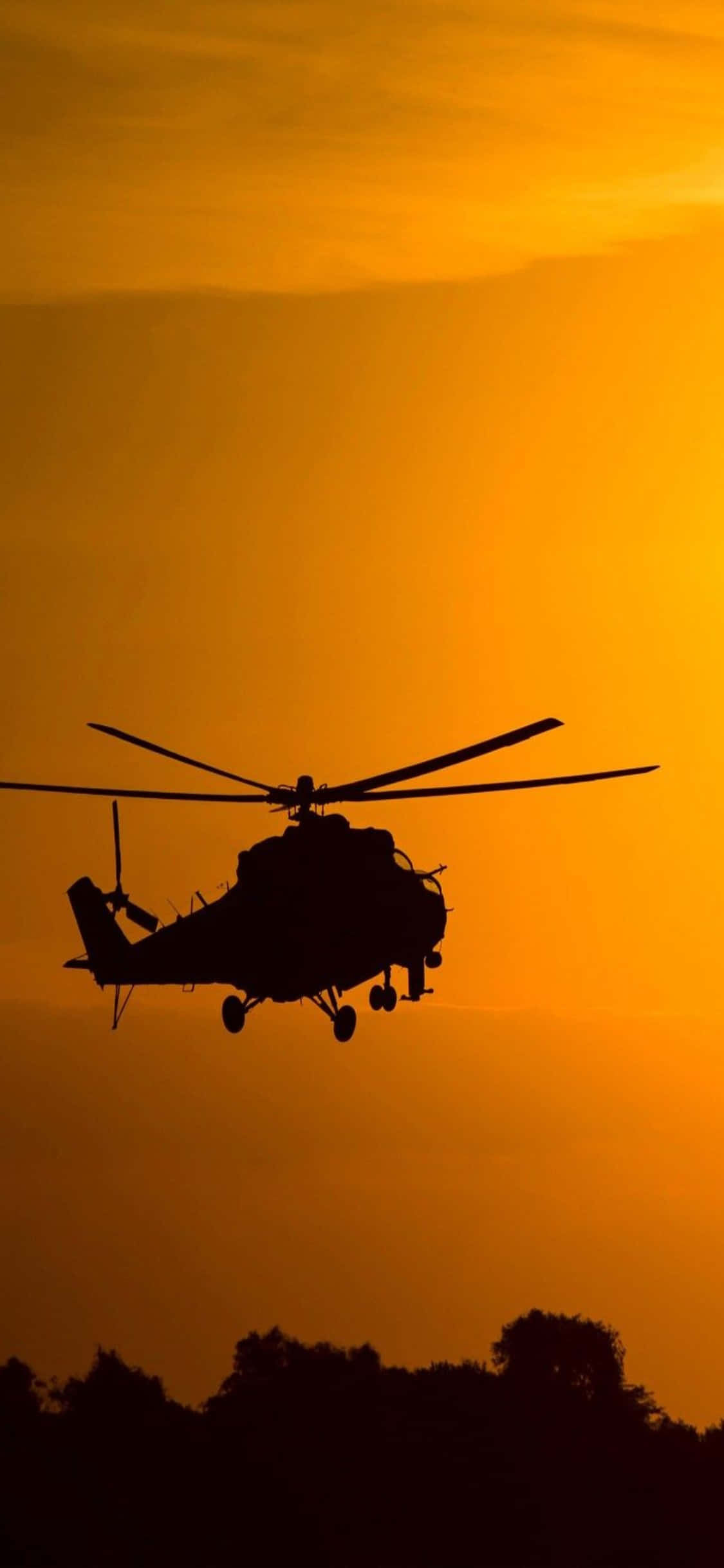 Tulia na iPhone XS Helicopter Mpya Picha ya Ukuta