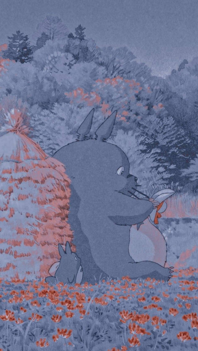 Tulivu na Maridadi wa Totoro Picha ya Ukuta