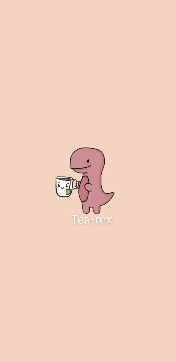 Tumbaku-dino Kawaii iPhone Picha ya Ukuta
