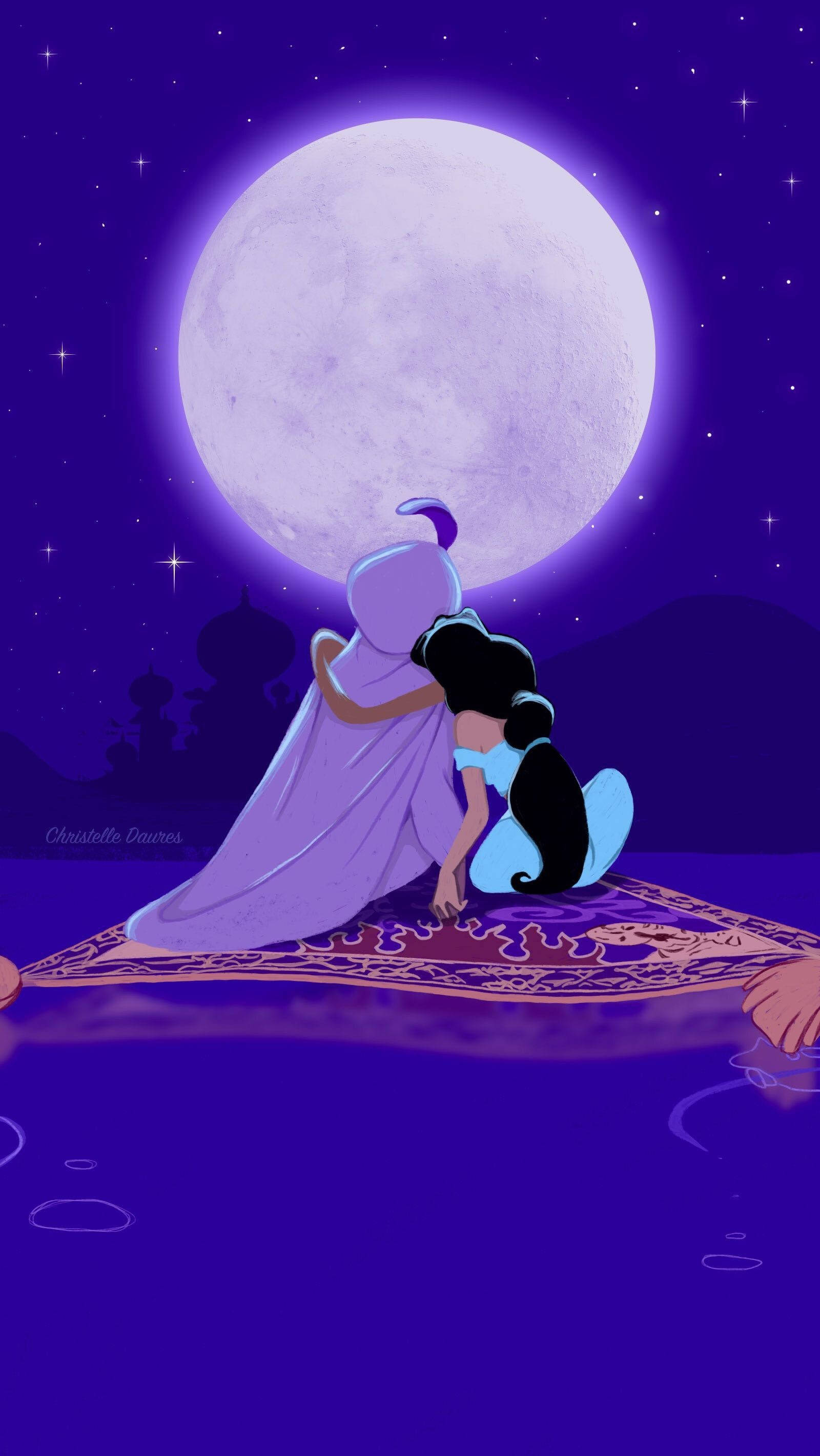 Tumblr Aesthetic Aladdin Na Jasmine Picha ya Ukuta