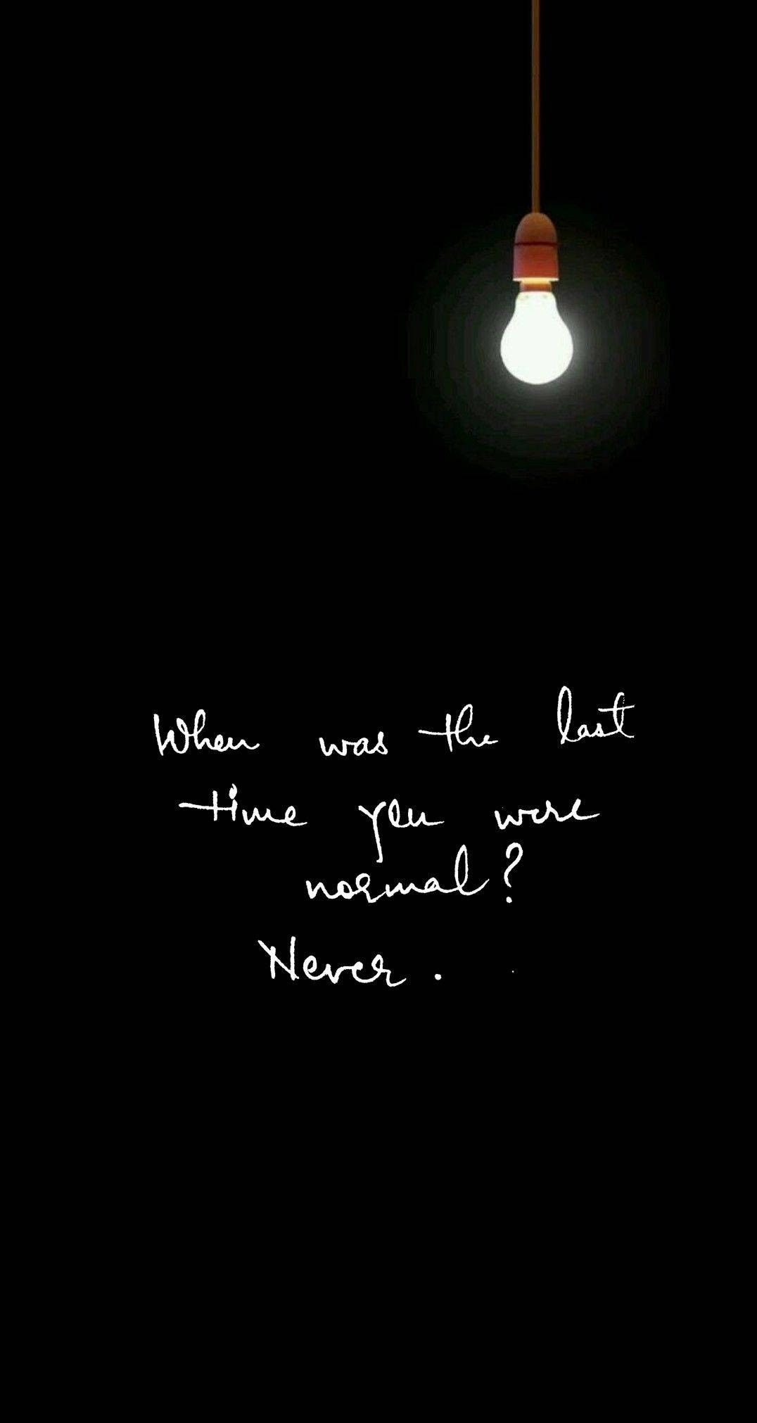 Tumblr Aesthetic Quote na Bulb Picha ya Ukuta
