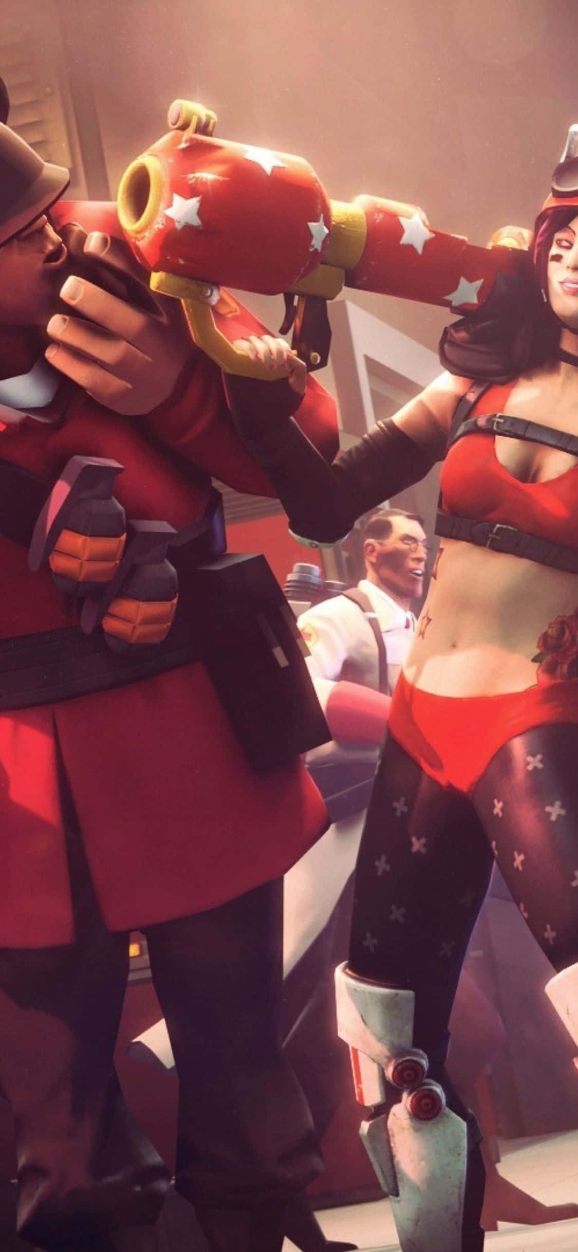 Tumia Njia Yako Kufurahi na iPhone Xs na Team Fortress 2 Picha ya Ukuta