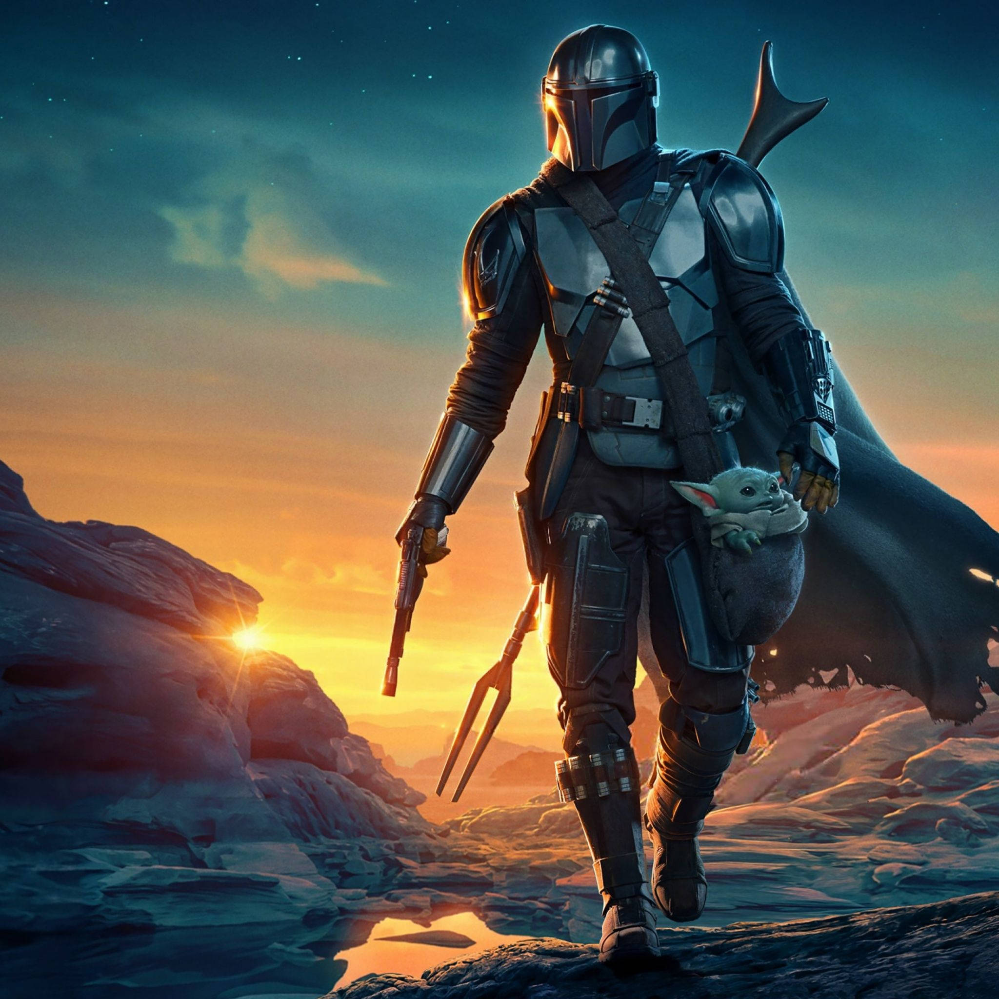 TV 4K The Mandalorian na Grogu Picha ya Ukuta