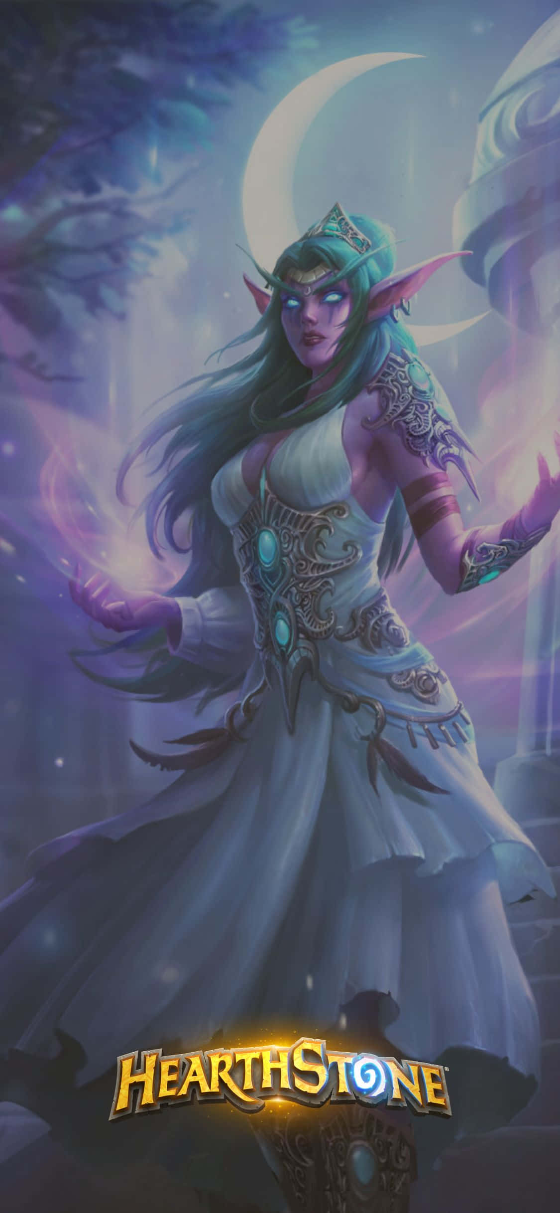 Tyrande Whisperwind Mazingira ya iPhone XS Hearthstone Picha ya Ukuta