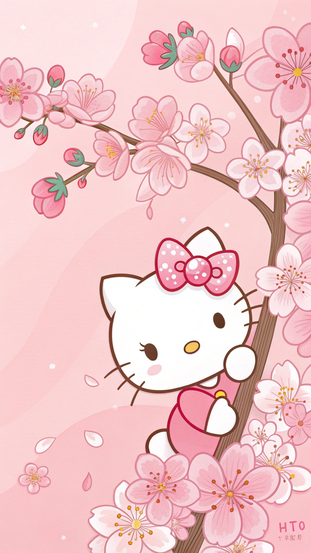 Ua la Siri la Hello Kitty Mrembo Picha ya Ukuta