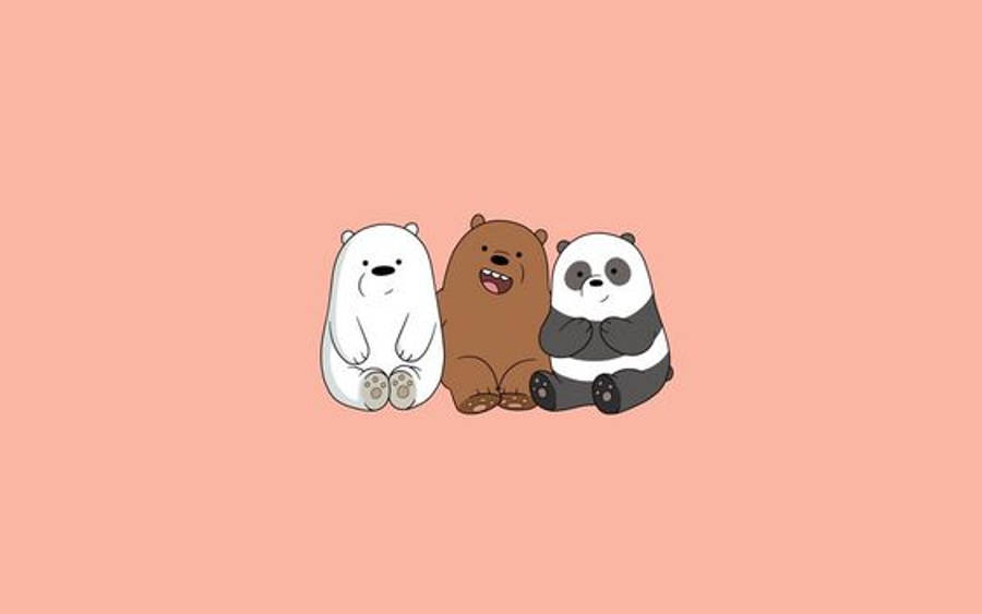 Ubora wa Minimalist We Bear Bears Picha ya Ukuta