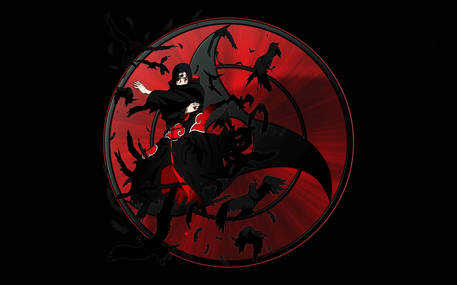 Uchiha Itachi, bwana wa Genjutsu ya Tsukuyomi. Picha ya Ukuta
