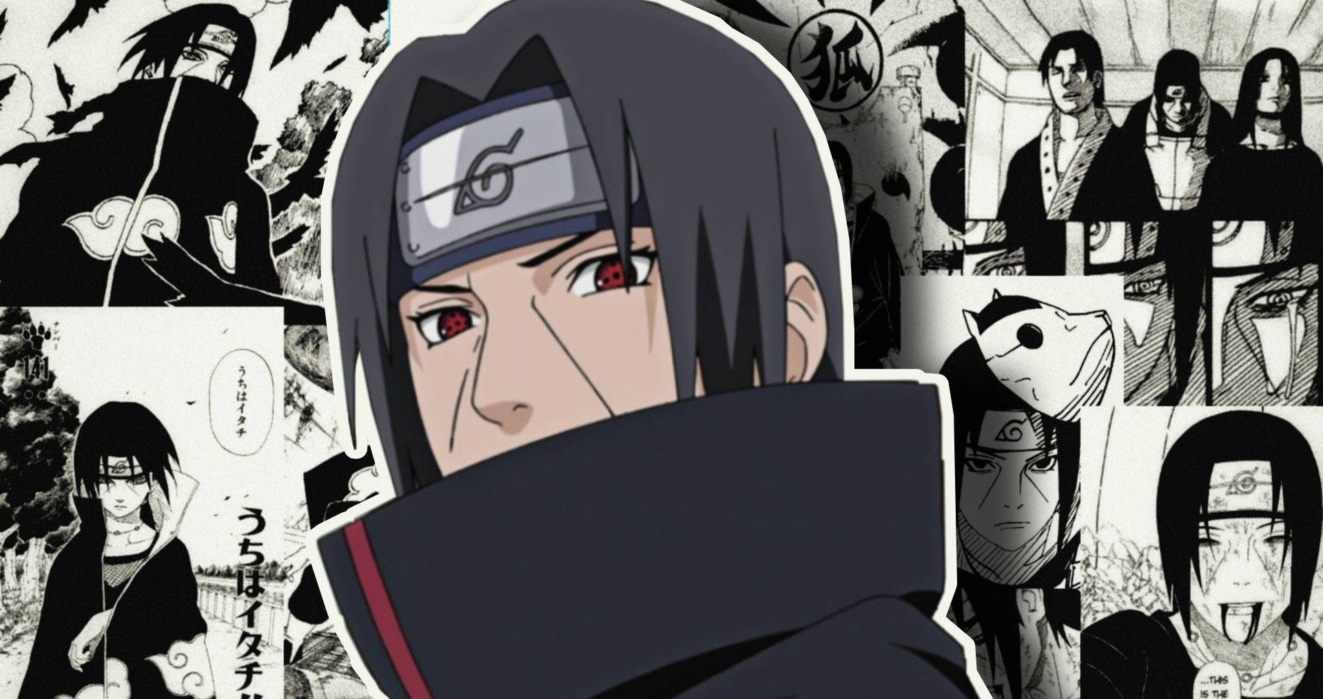 Uchiha Itachi wa Akatsuki Jopo la Manga Picha ya Ukuta