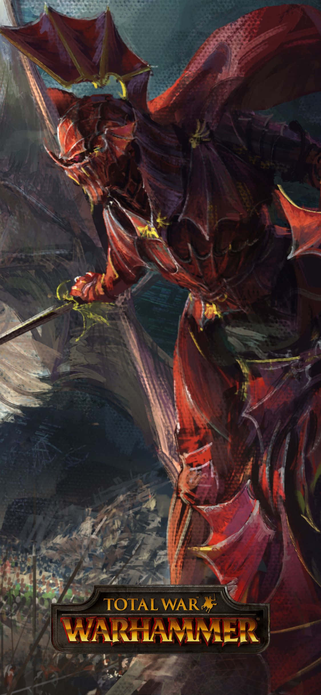 Ufafanue Mawimbi ya Total War Warhammer kwenye iPhone X yako Picha ya Ukuta