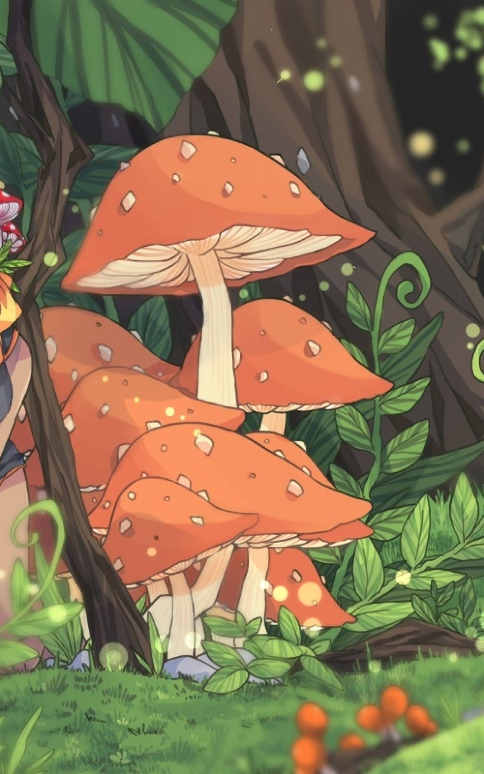 Ufanisi wa Uyoga wa Anime Picha ya Ukuta