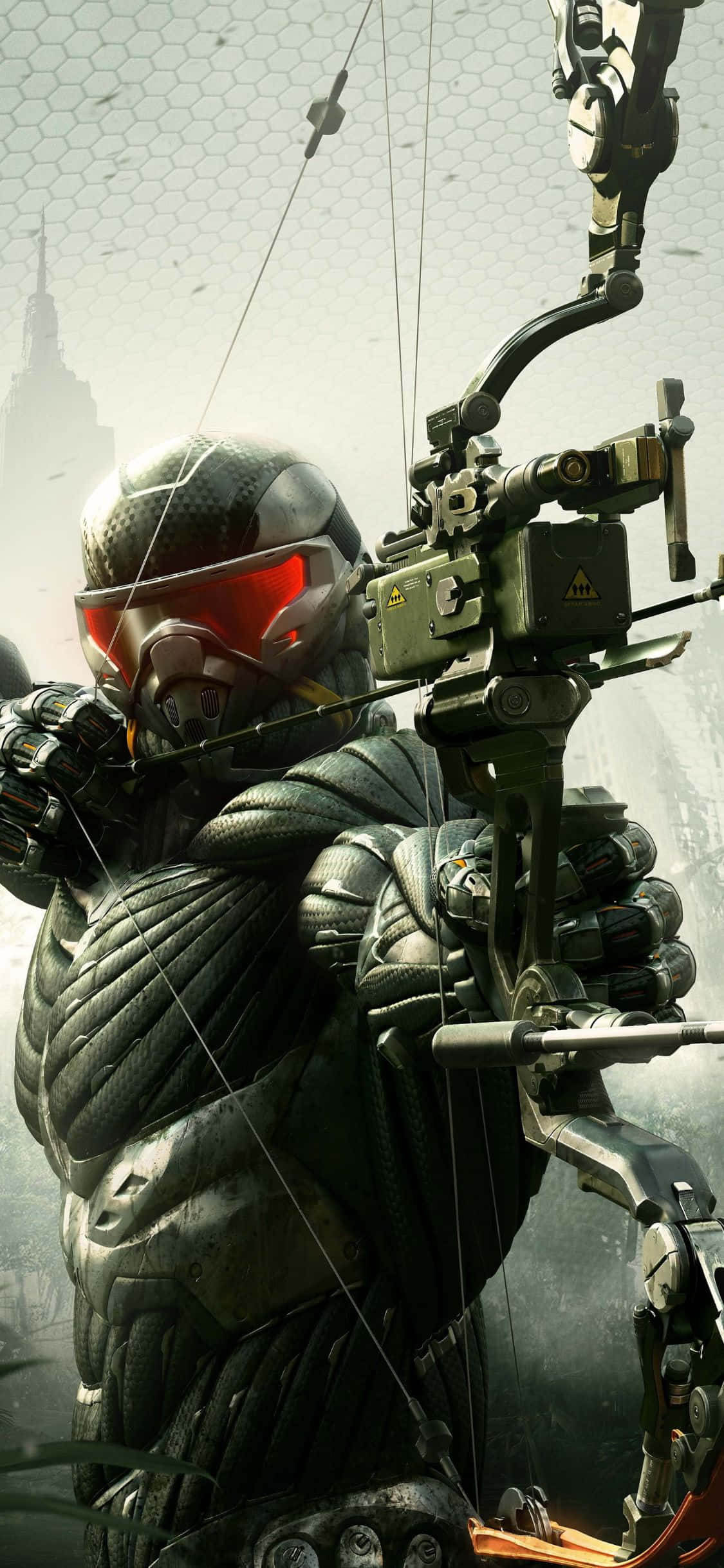 Uhalisi wa kusudi la kusudi na iPhone X na Crysis 3 Picha ya Ukuta