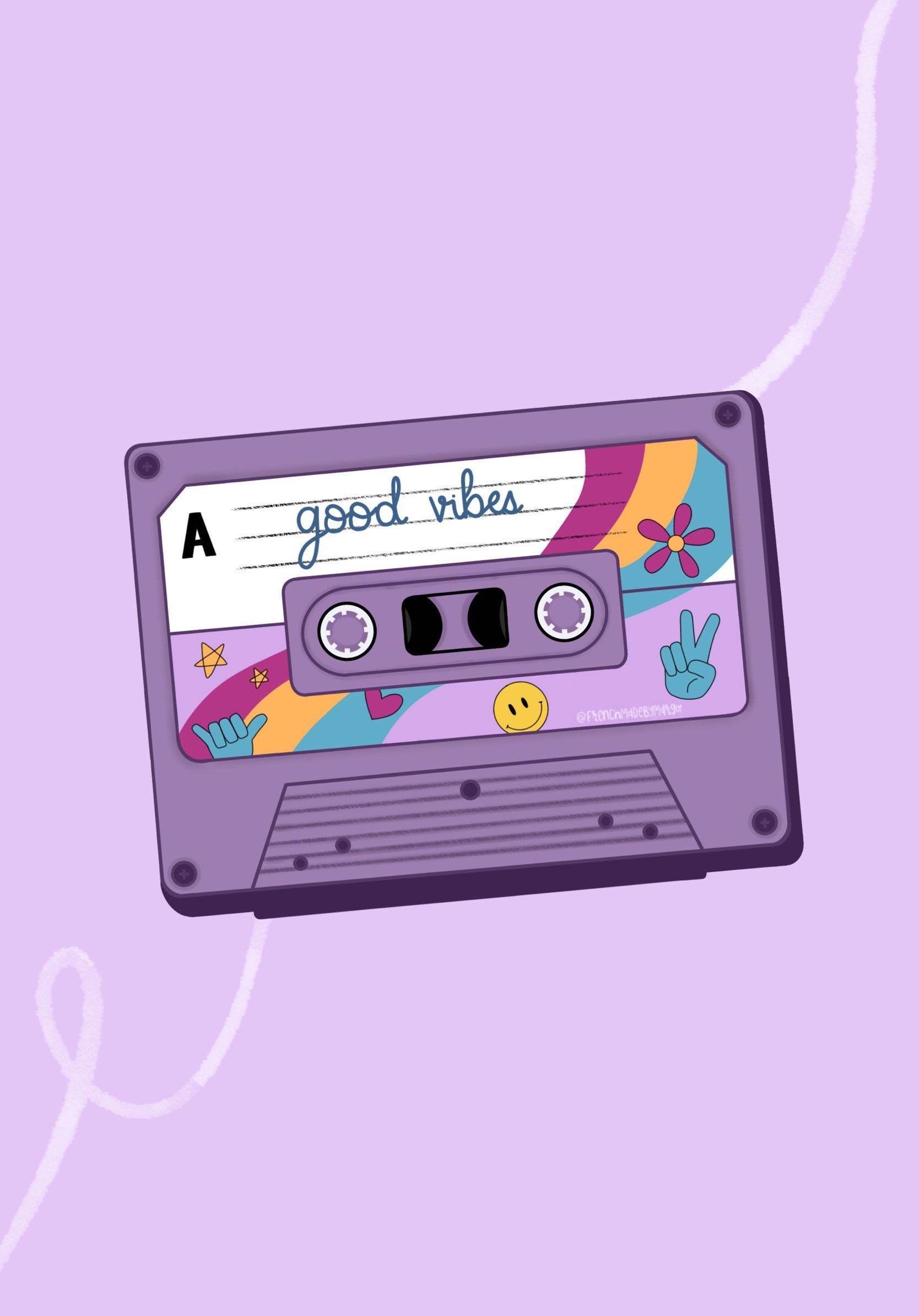 Ukamilifu wa Muziki wa Kibanda cha Compact Cassette Picha ya Ukuta