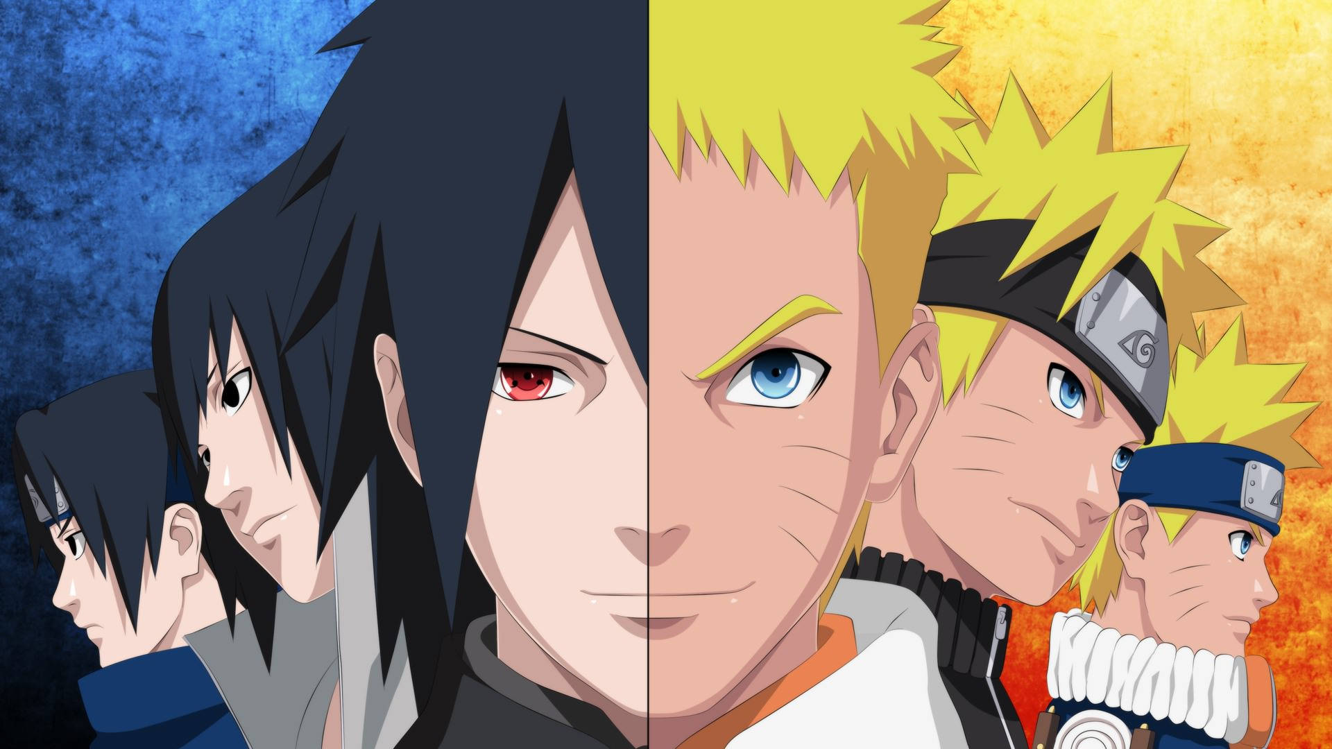 Ukuaji wa Naruto na Sasuke Picha ya Ukuta