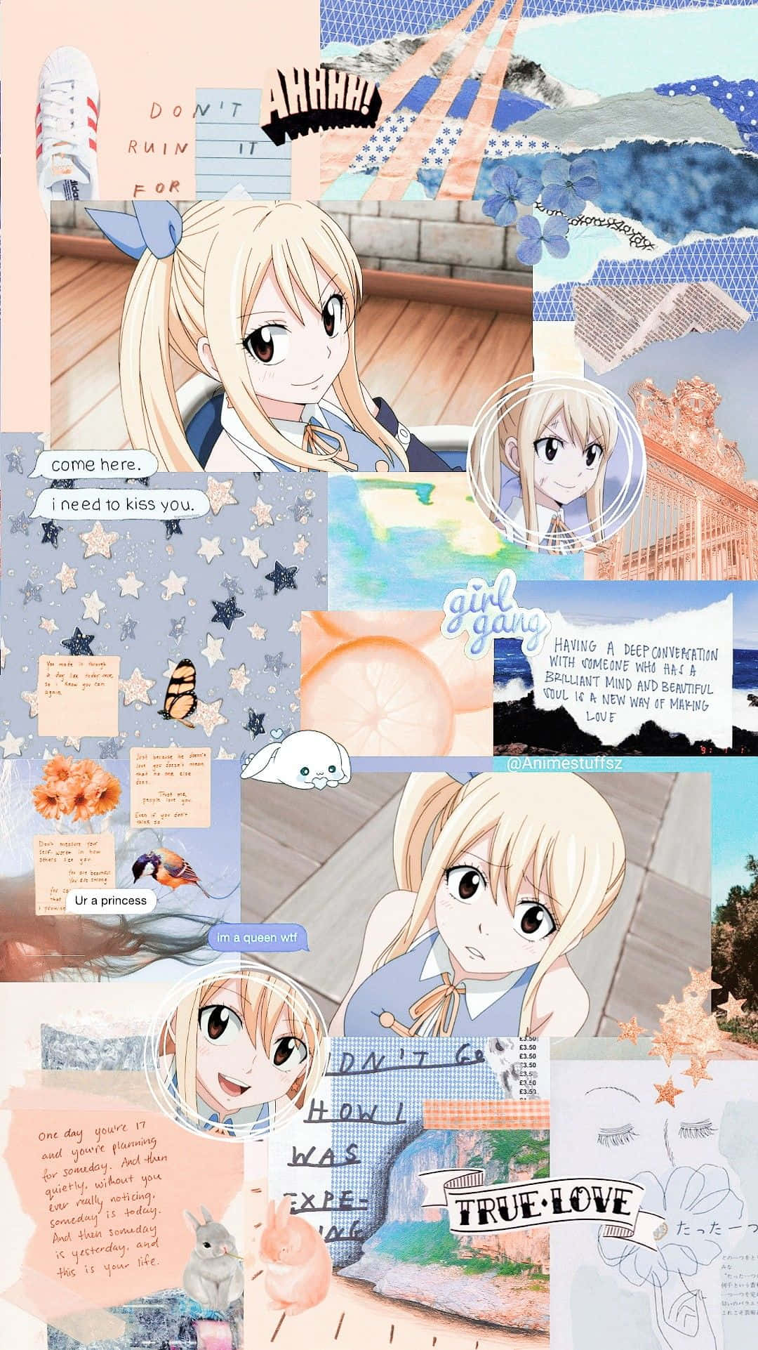 Ukuta wa Picha wa Mkusanyiko wa Scrapbook wa Fairy Tail Picha ya Ukuta