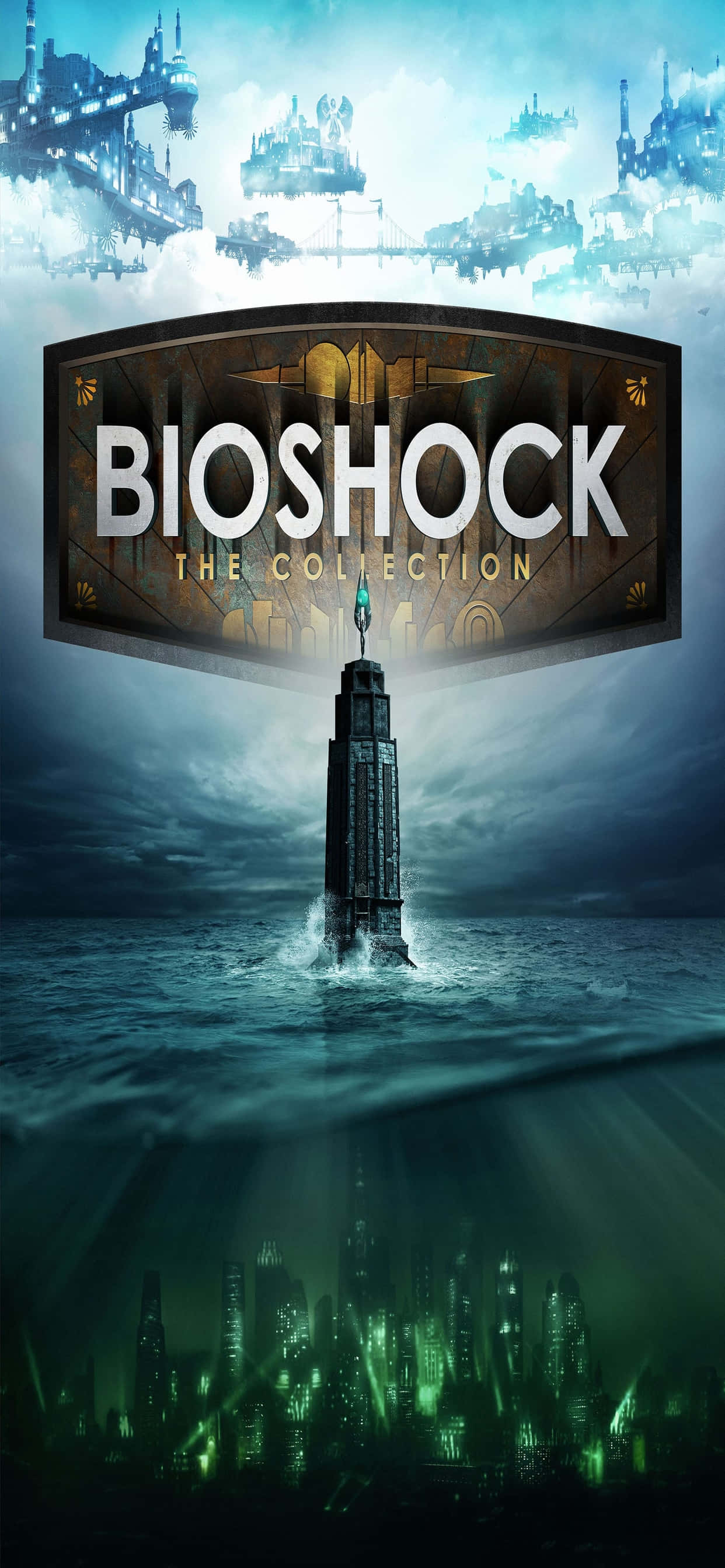 Ulimwengu wa Mwelekeo Mbili iPhone Xs Max Bioshock Infinite Background Picha ya Ukuta
