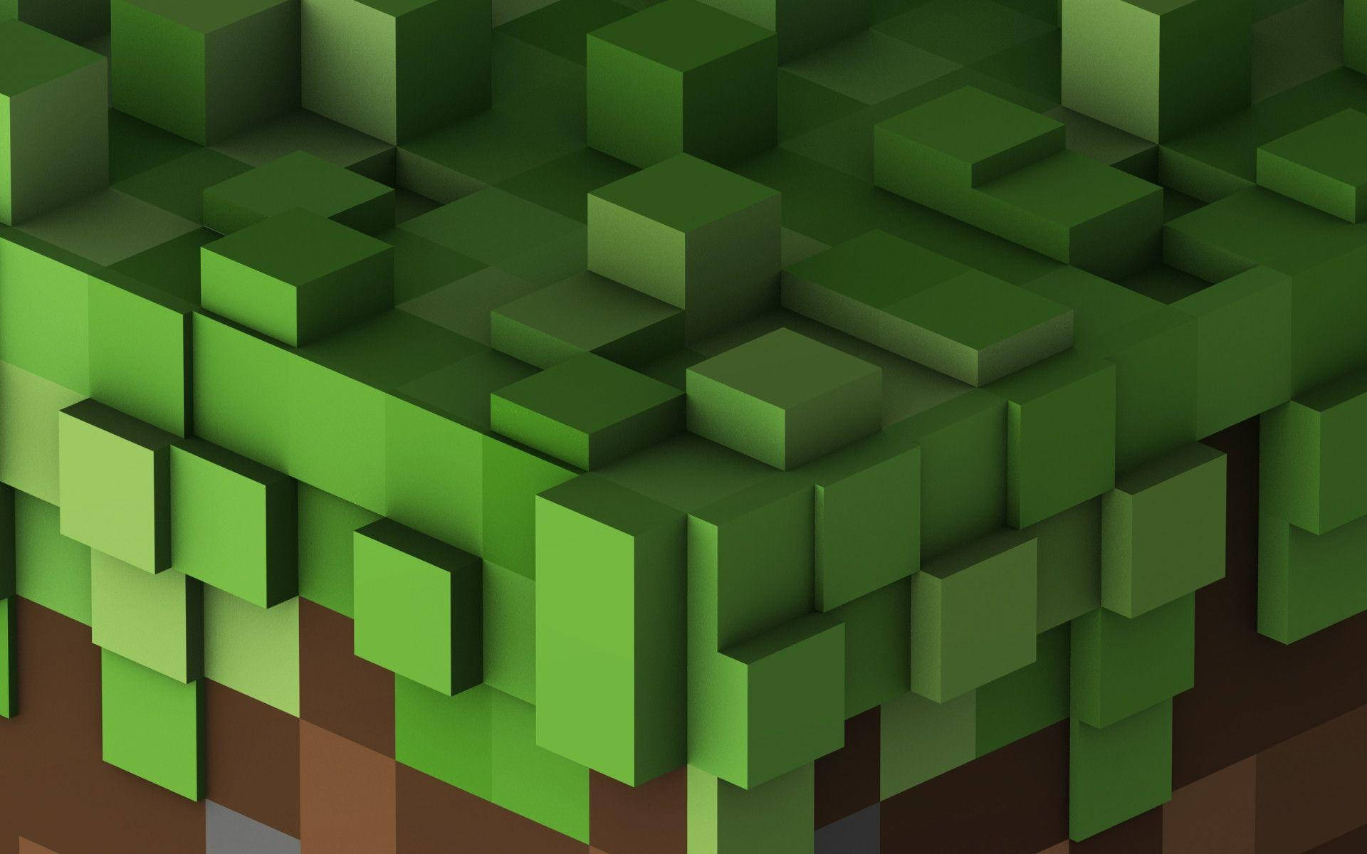 Ulimwengu wa Mchemraba wa Minecraft Picha ya Ukuta
