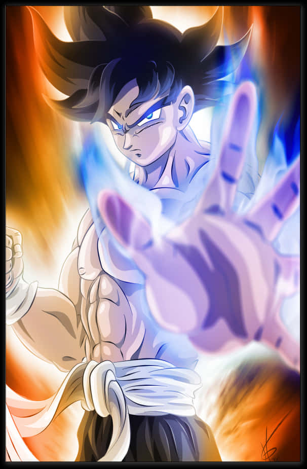 Ultra Instinct Goku Kukasirisha Nguvu Picha ya Ukuta