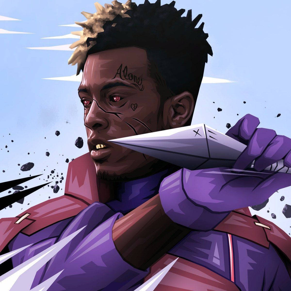 Umakasi wa Naruto wa Anime ya Xxxtentacion Picha ya Ukuta