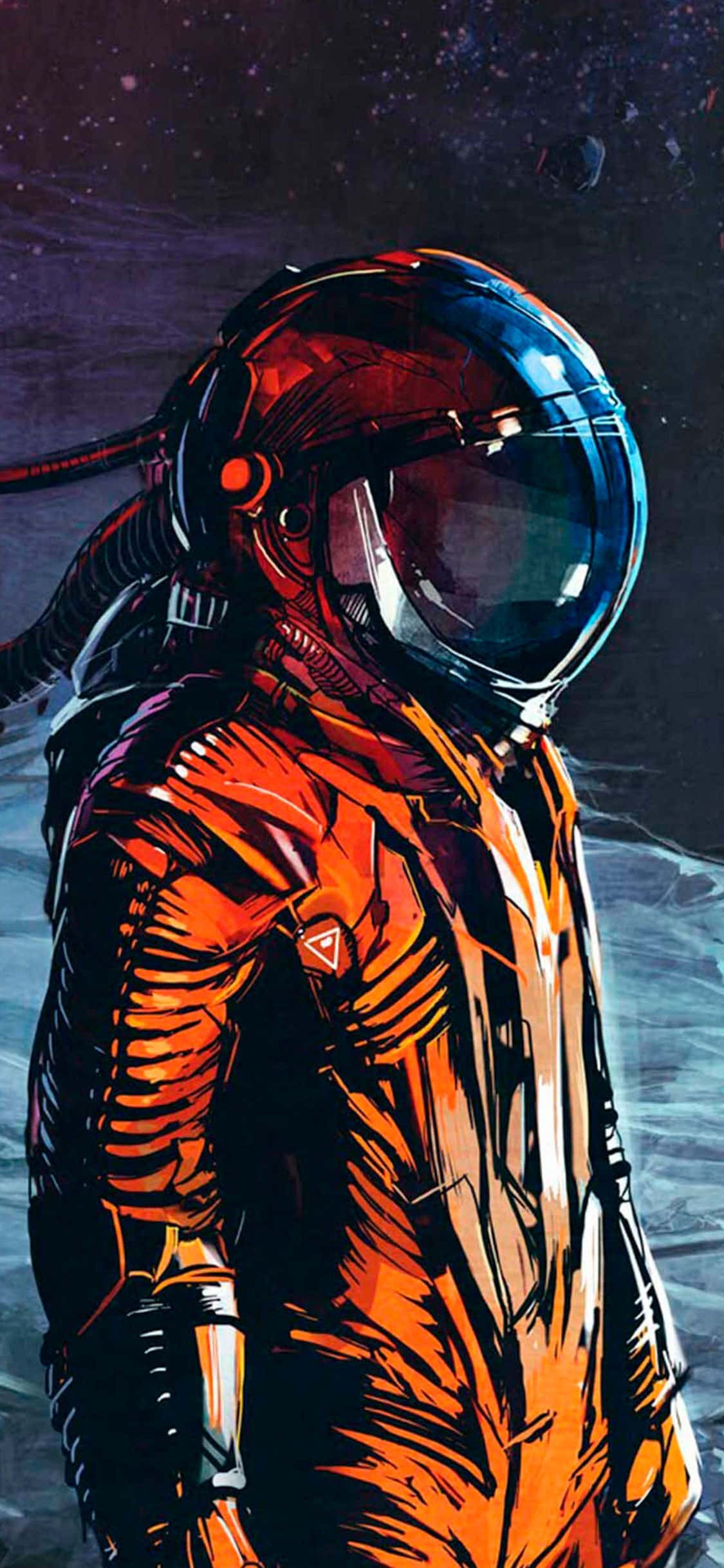 Unajisikia si wa dunia hii? Angalia Astronaut iPhone! Picha ya Ukuta