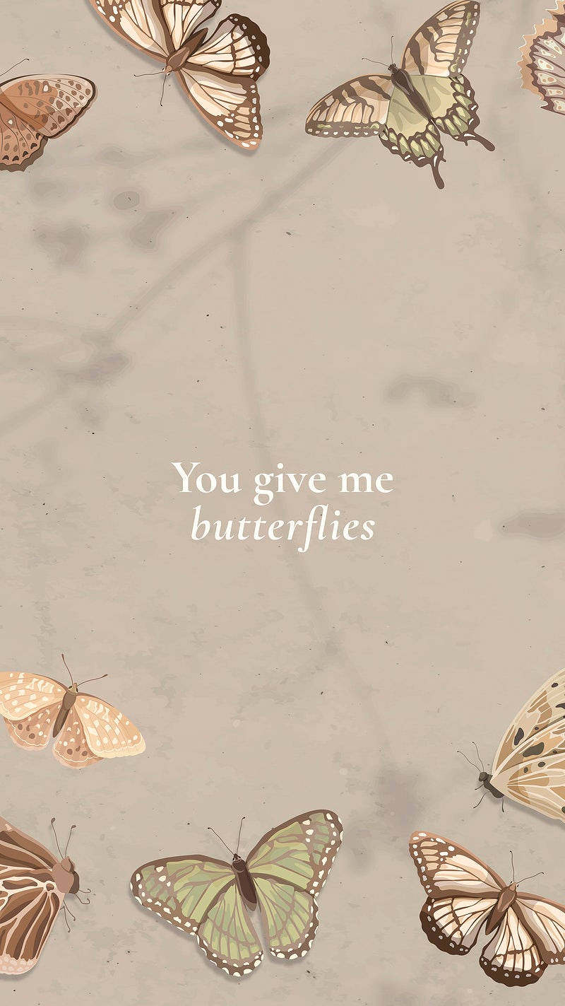 Unanipa Vipepeo Aesthetic Picha ya Ukuta