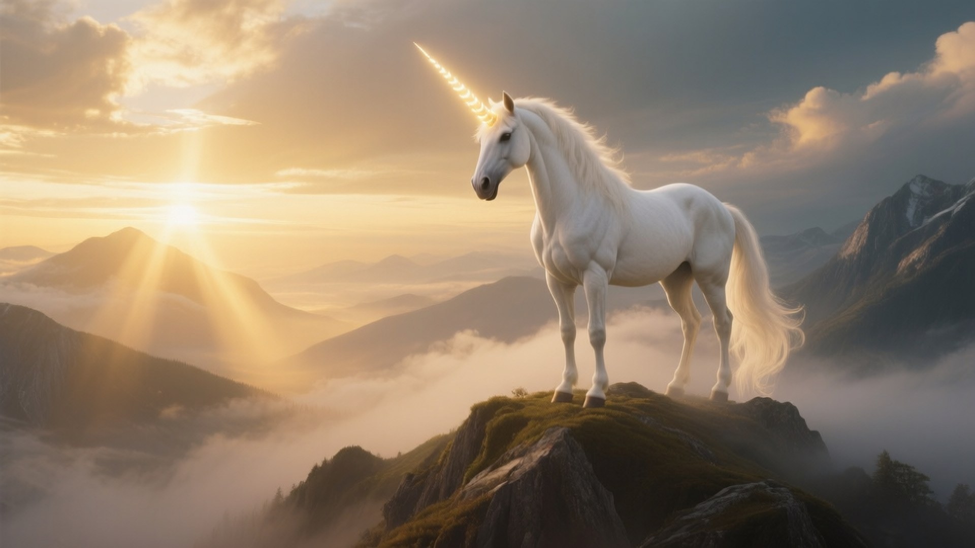 Unicorn wa Fajr ya Samawati Picha ya Ukuta