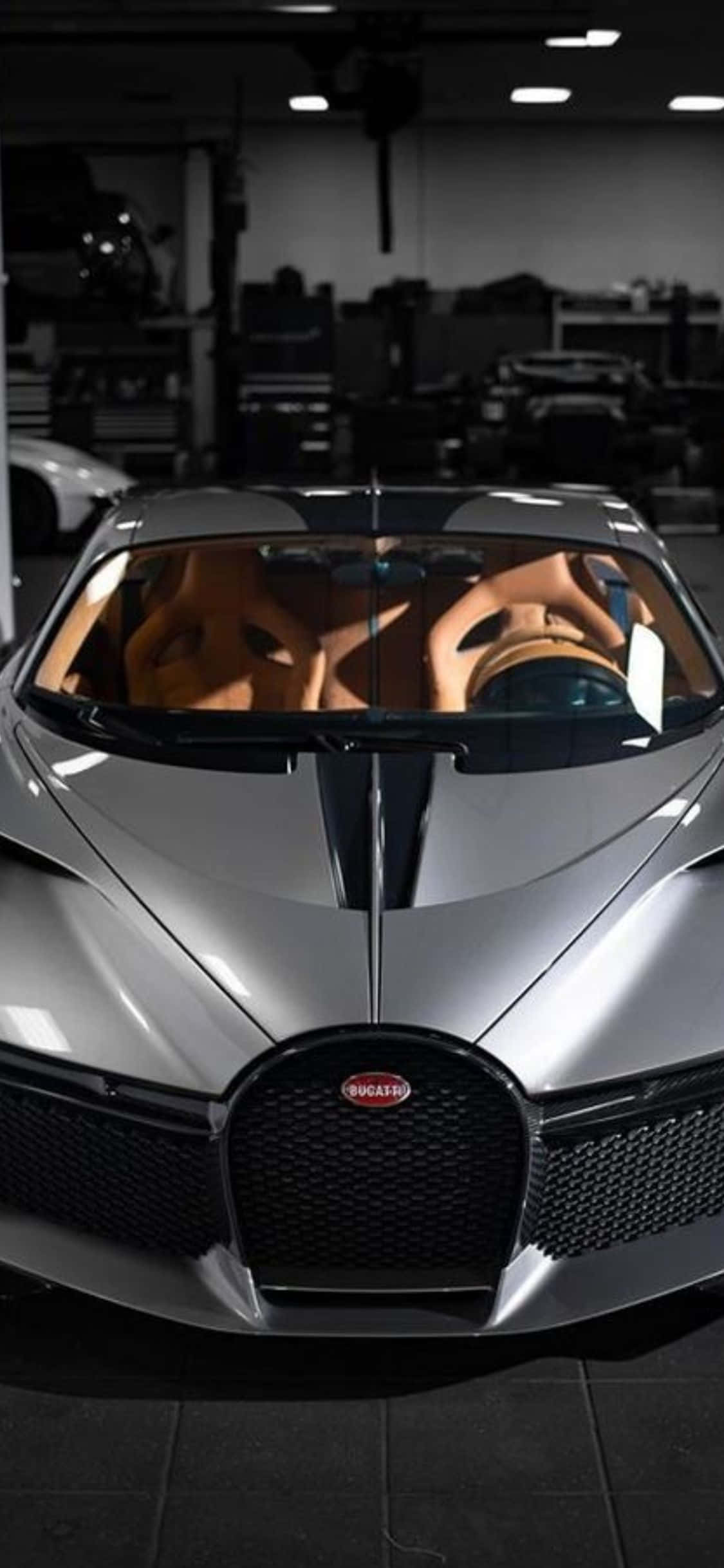 Luxury ya kipekee: kusafiri dunia na iPhone Xs na Bugatti ya kipekee Picha ya Ukuta