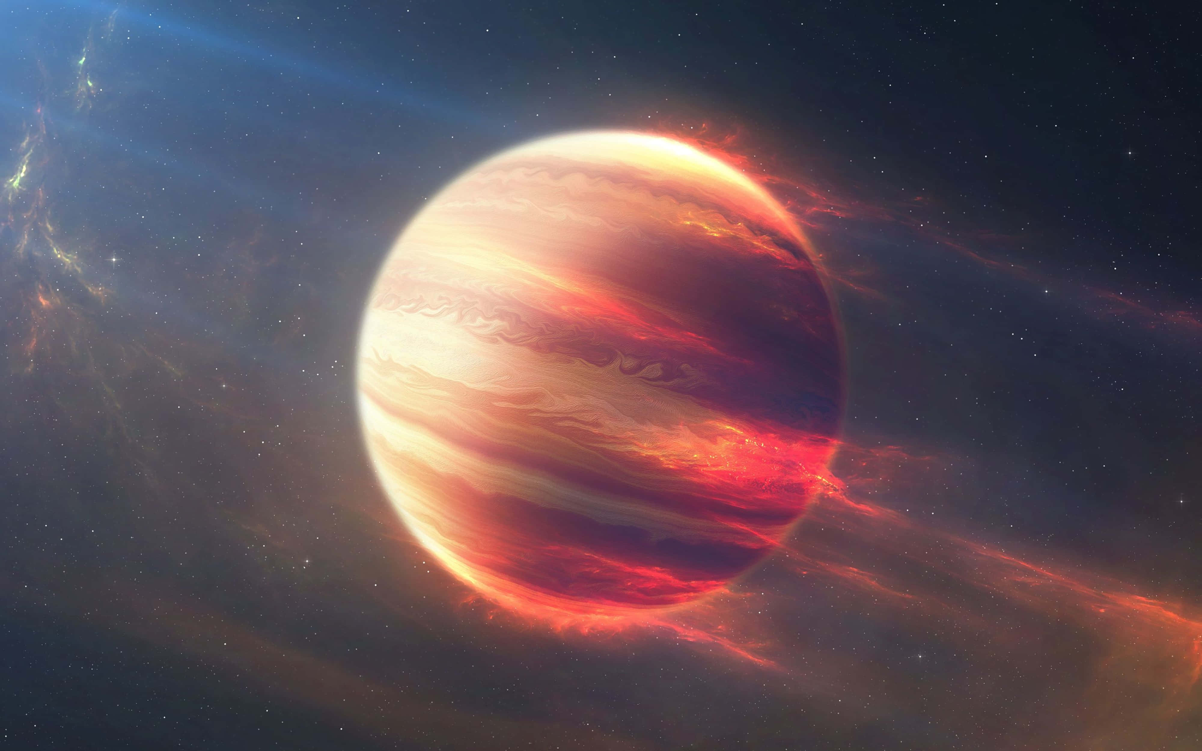 Universe 4K Jupiter Inayowaka Picha ya Ukuta