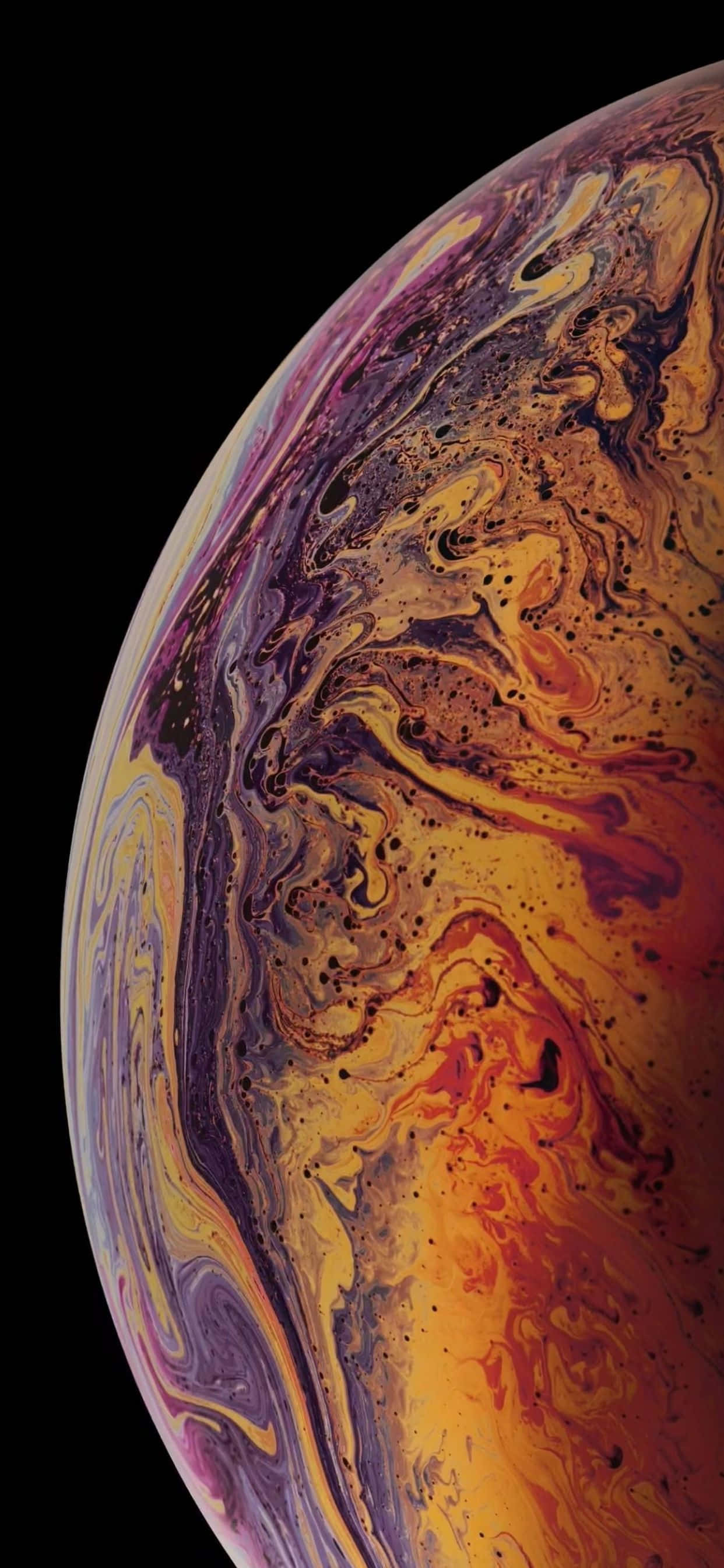 Universe ya Stellar kwenye Skrini ya iPhone XS Max Picha ya Ukuta